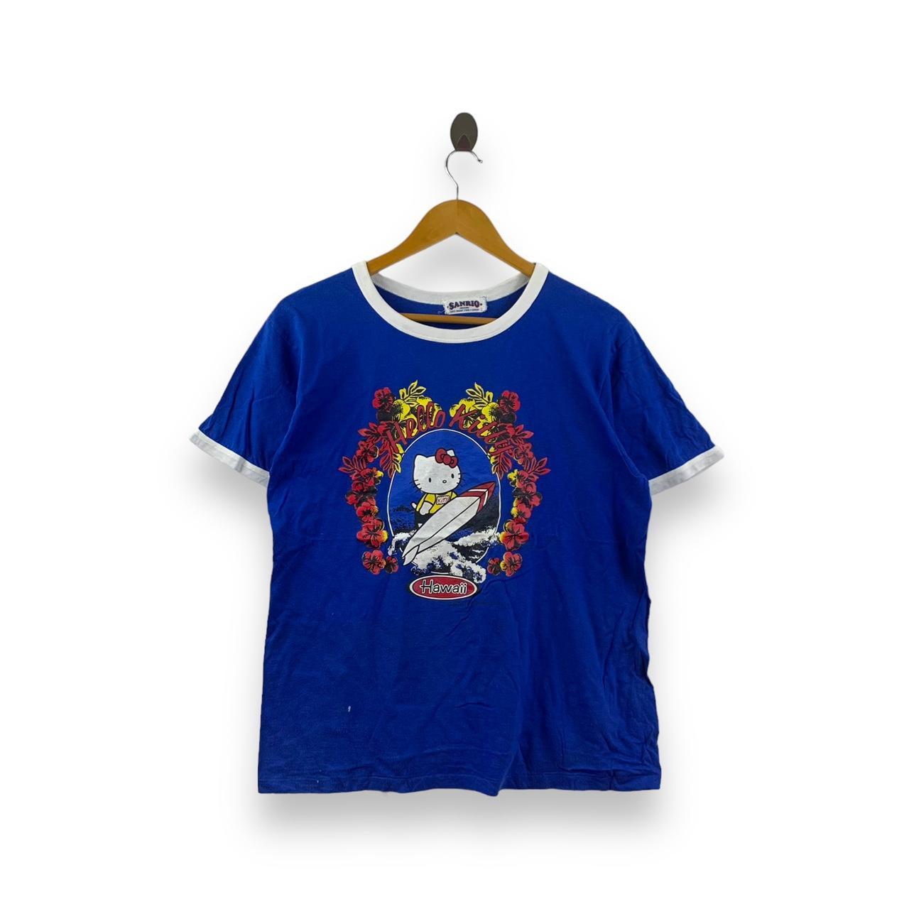 Vintage 1995 HELLO KITTY HAWAII Surf Cartoon Ringer | Depop