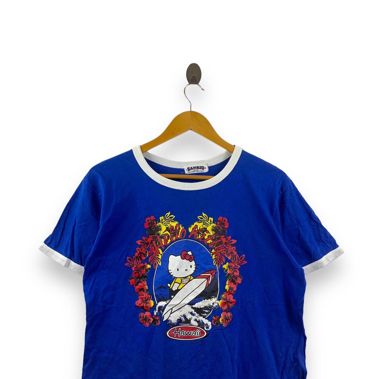 Vintage 1995 HELLO KITTY HAWAII Surf Cartoon Ringer | Depop