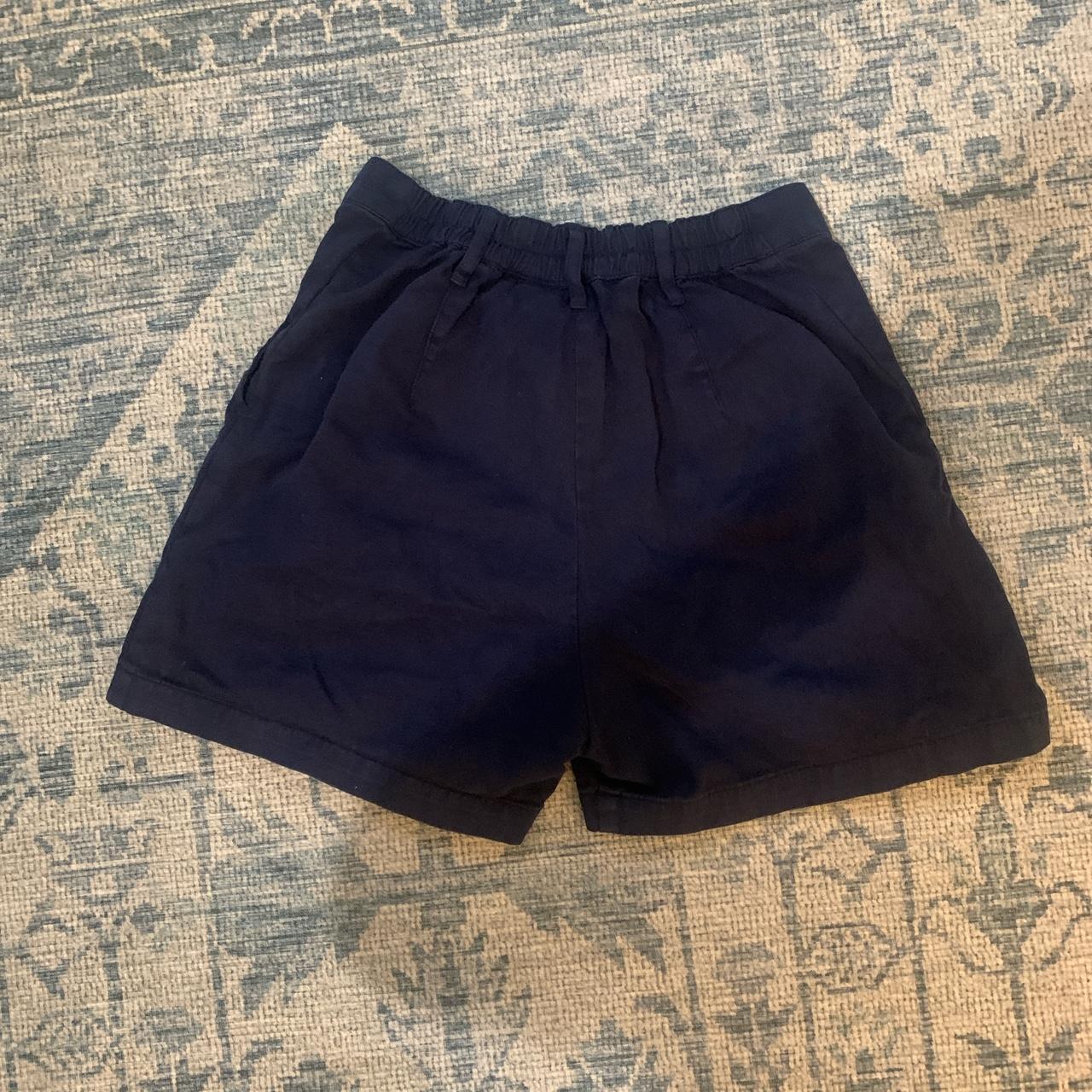 Big Bud Press navy trouser style shorts Size XS SEE... - Depop