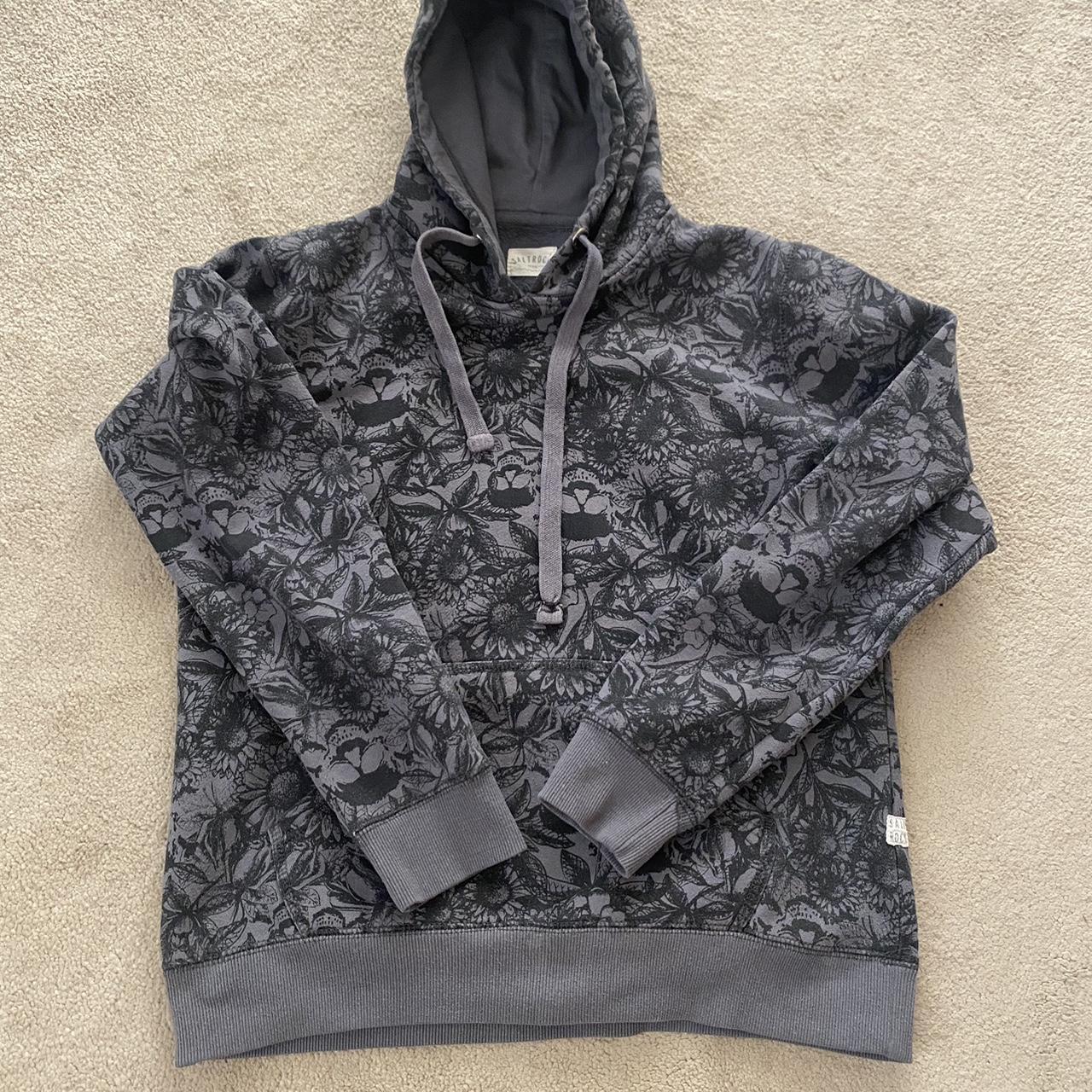 Salt rock patterned hoodie Size: 10 Condition: good - Depop