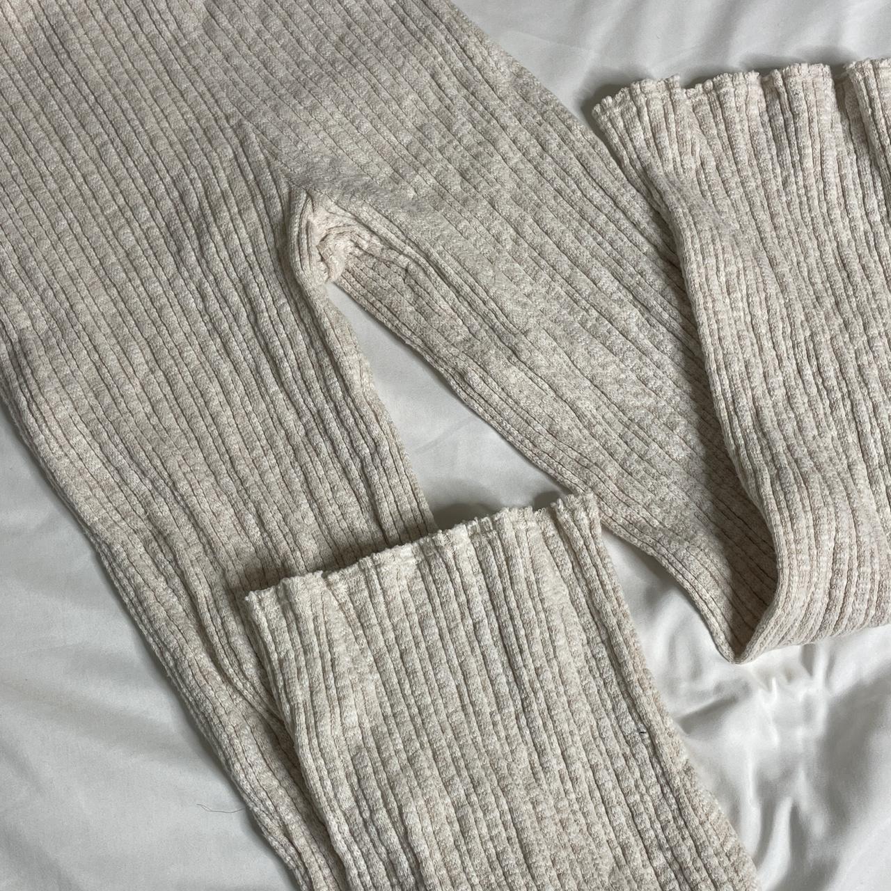 H&M Flared Lounge Pants Off-white flared lounge... - Depop