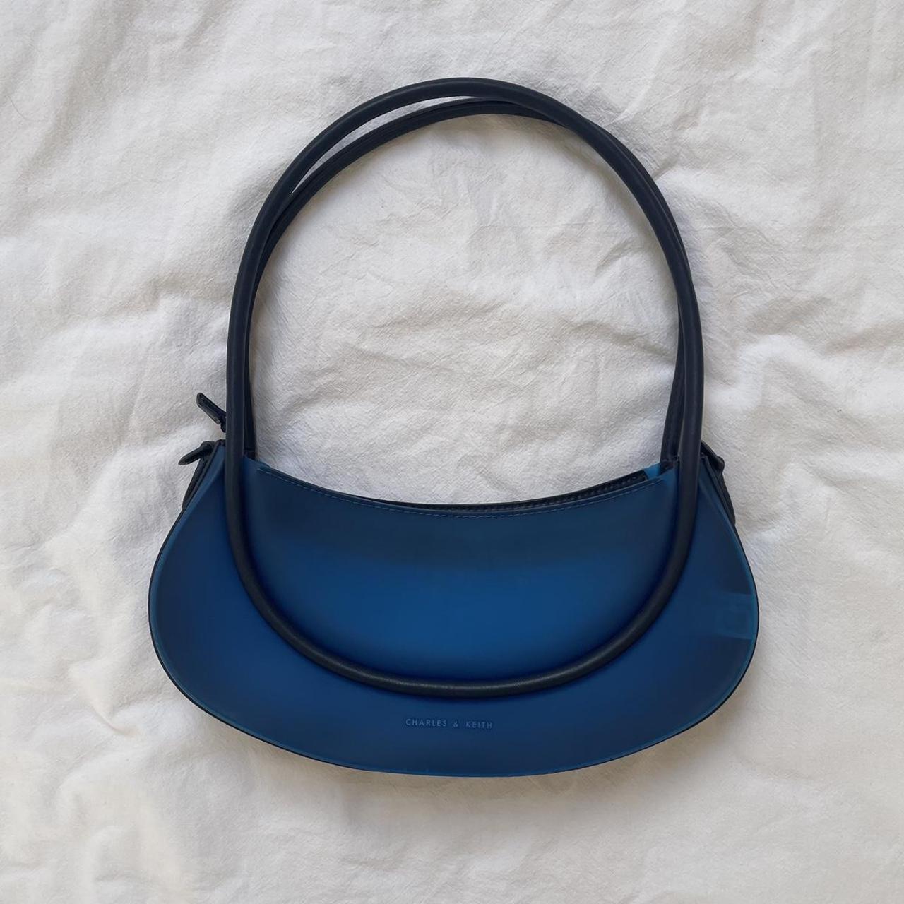 Blue Charles & Keith’s baguette / shoulder bag I... Depop
