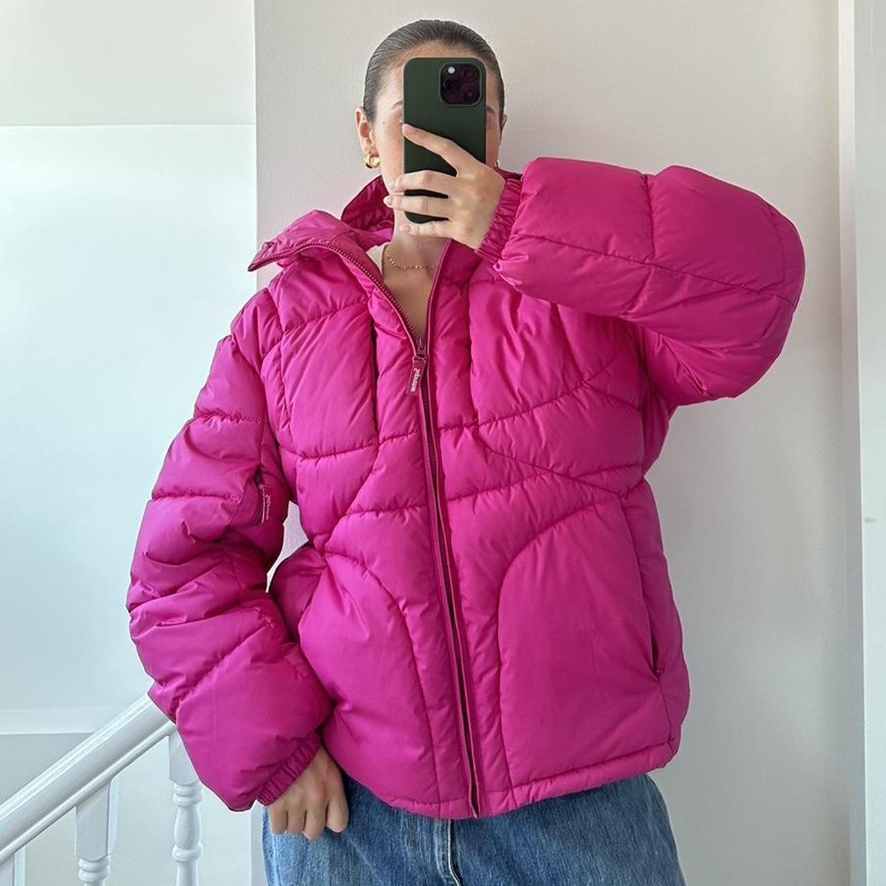 Supreme pink Warf puffer jacket Pink supreme puffer... - Depop