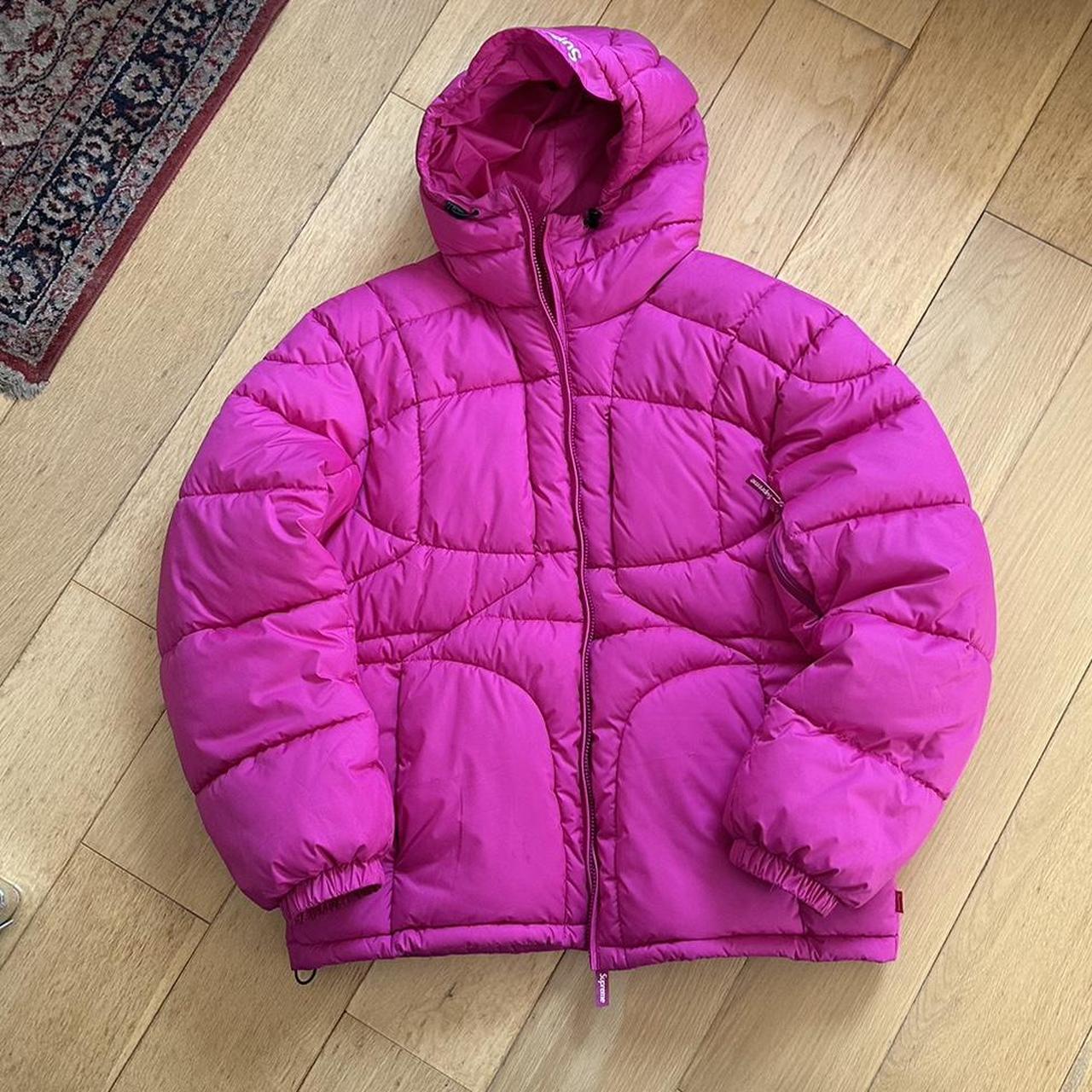 Supreme pink Warf puffer jacket Pink supreme puffer... - Depop