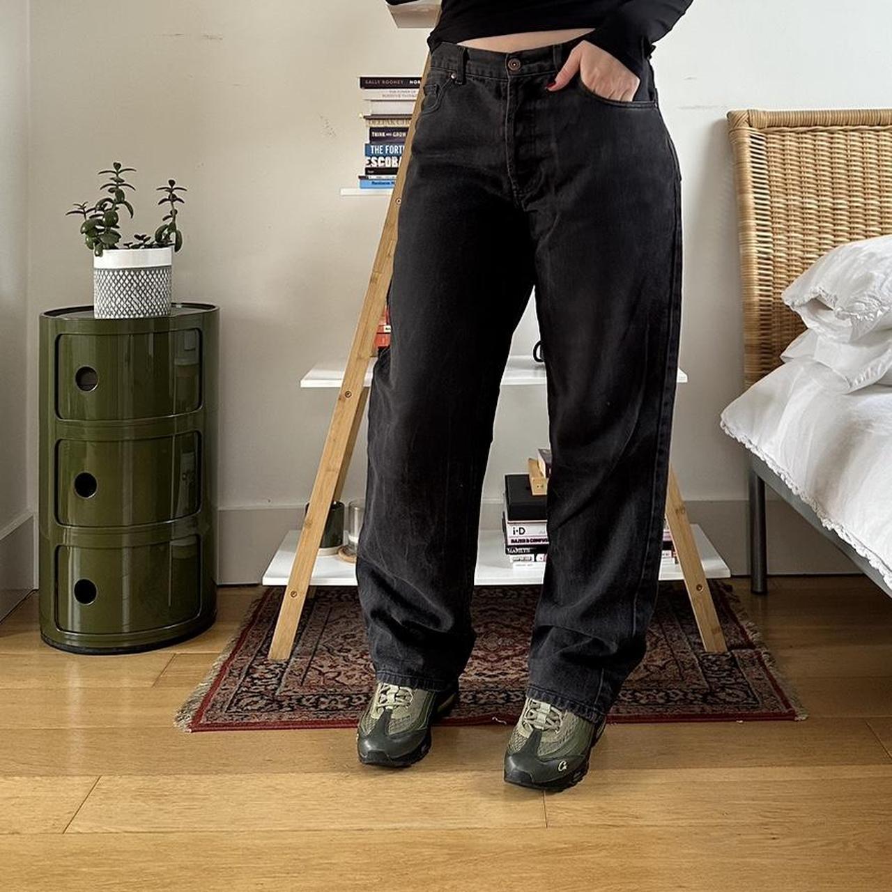 Baggy black/ grey jeans NEXT baggy black/ washed... Depop