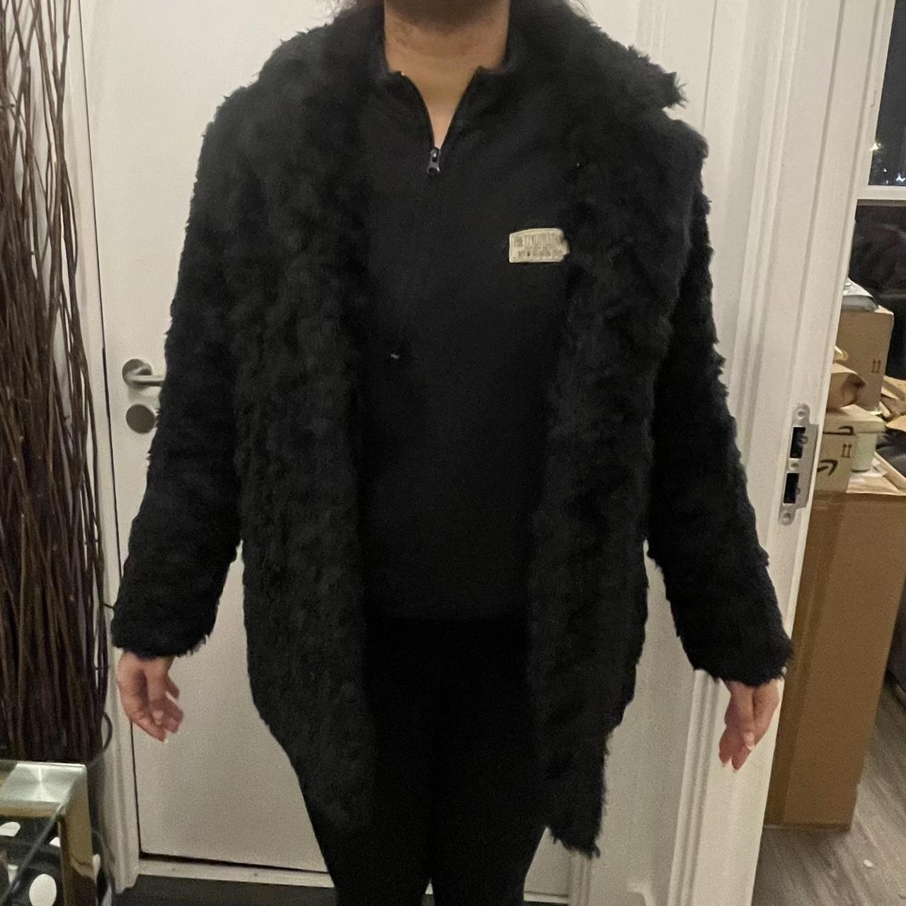 Black fur coat primark hotsell