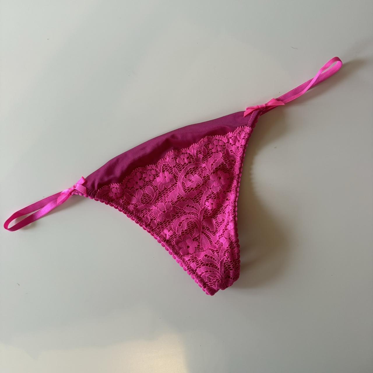 Hot pink g string by aerie!! Pretty lace front with... - Depop