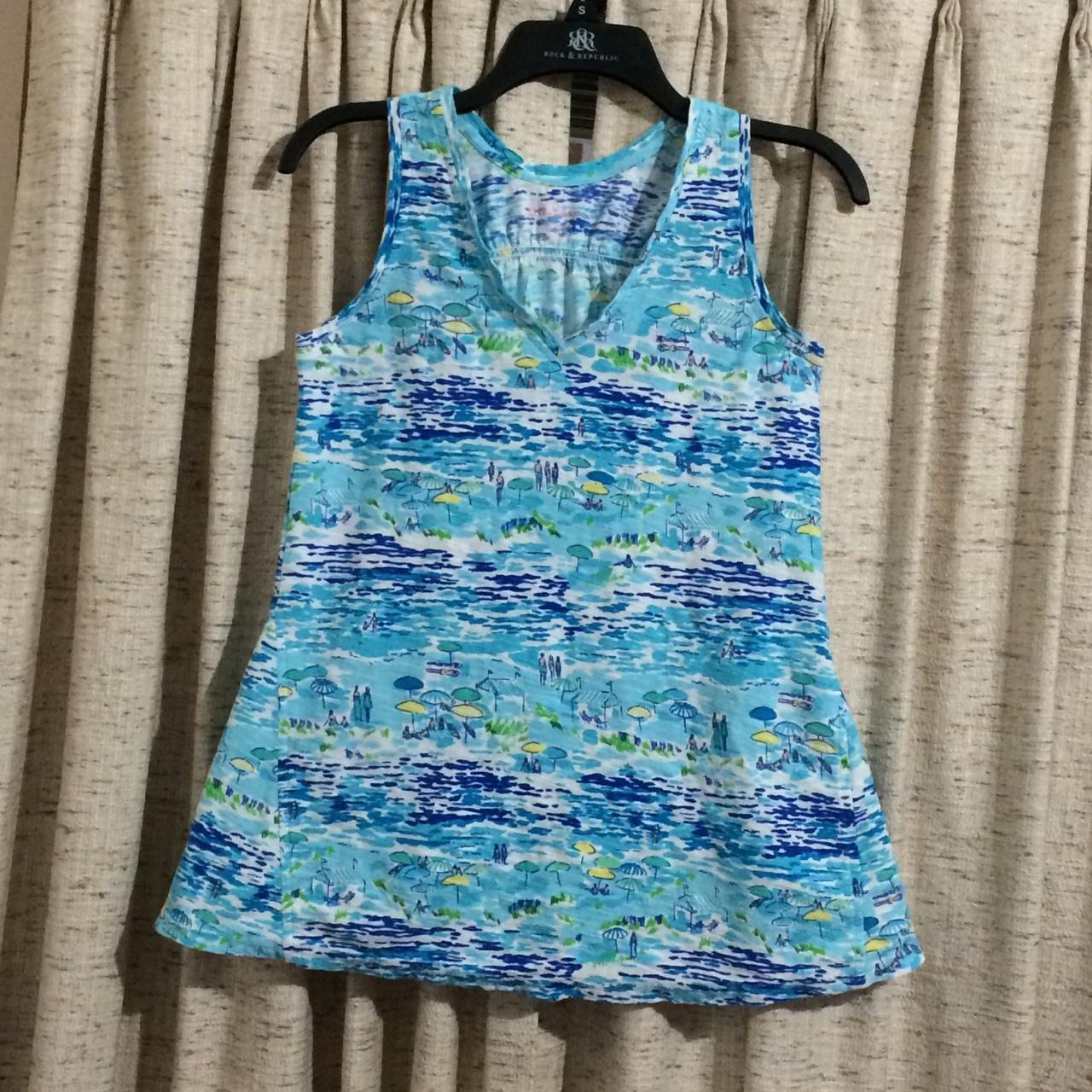 Lilly Pulitzer Women's Blue and Yellow Vest