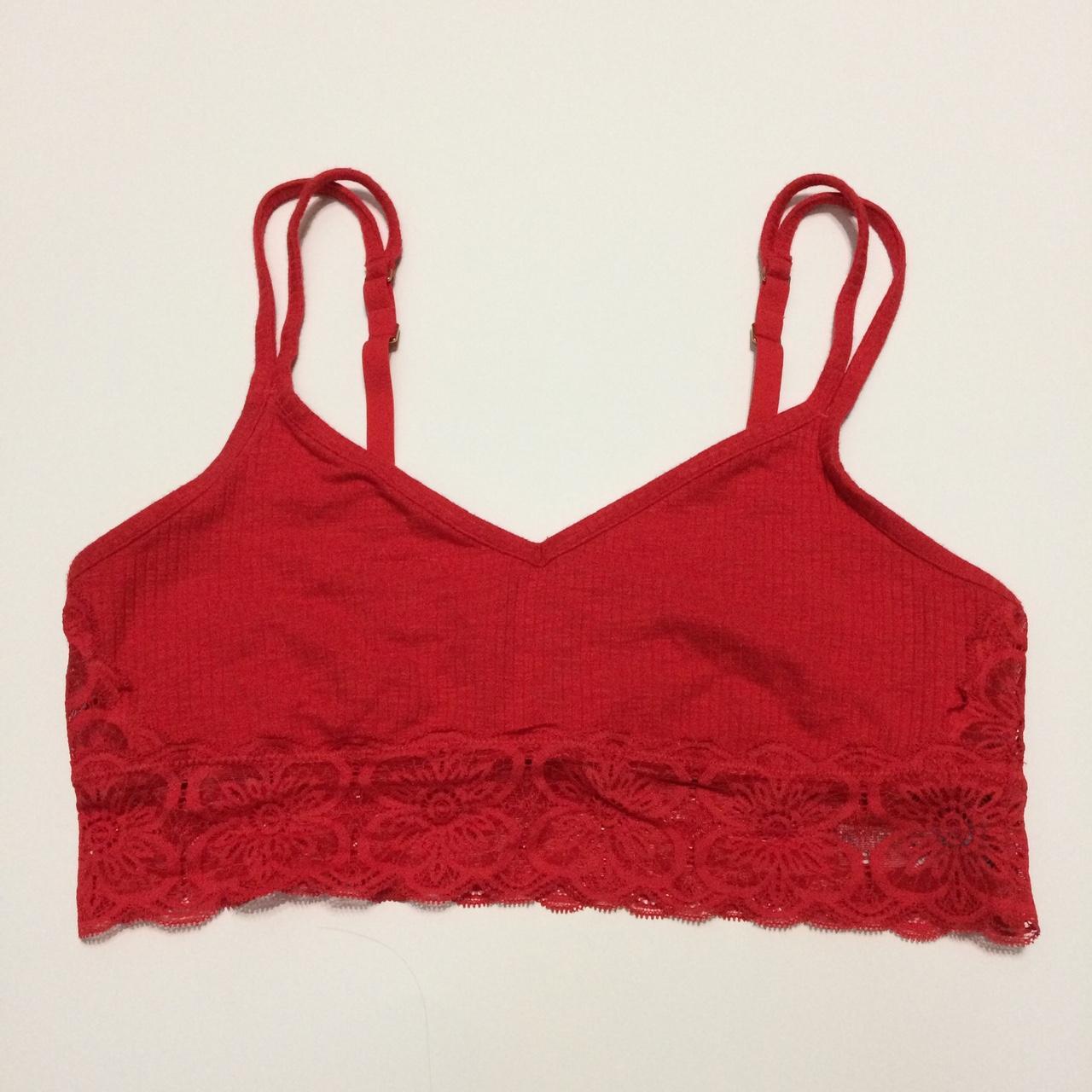 Aerie red bralette size large
