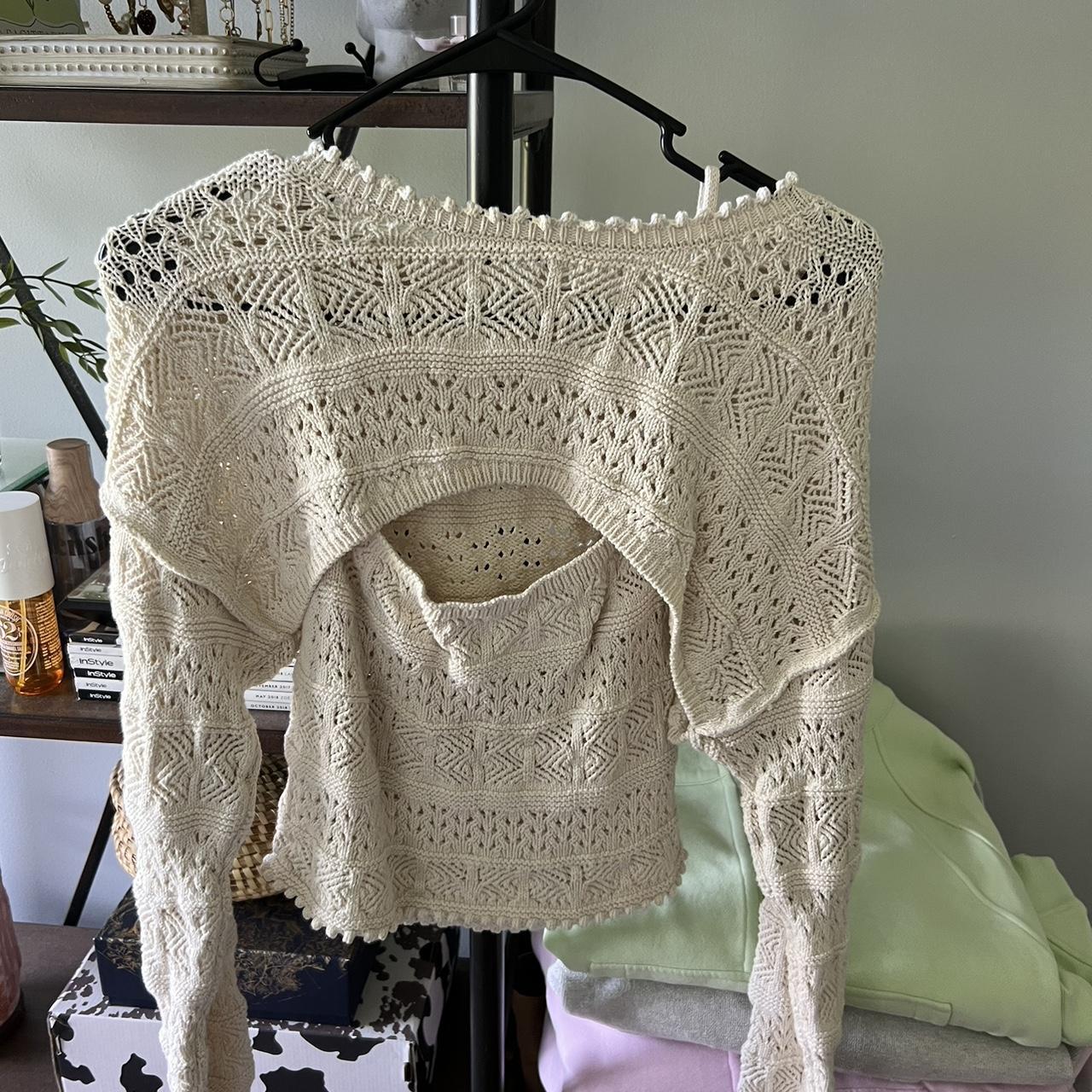 Zara crochet bolero shrug and cami set so