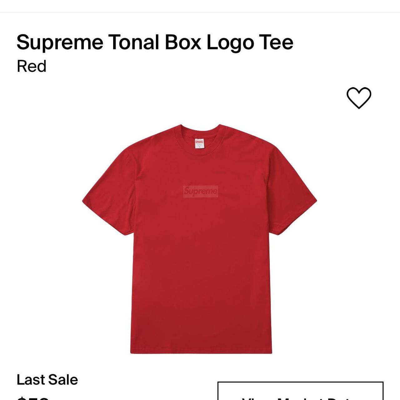 Sale Supreme tonal box logo tee red