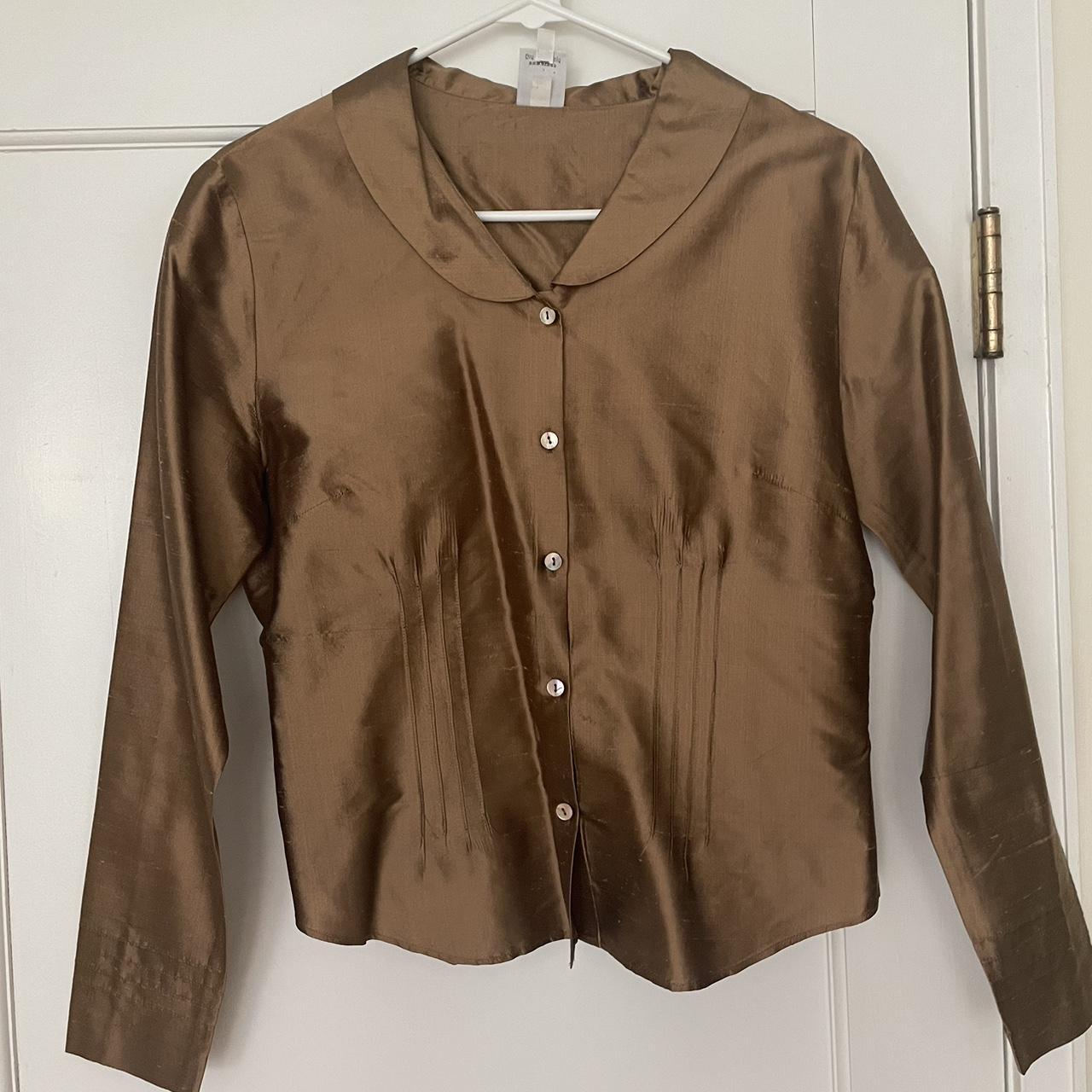 Hill Women's Gold Blouse Depop