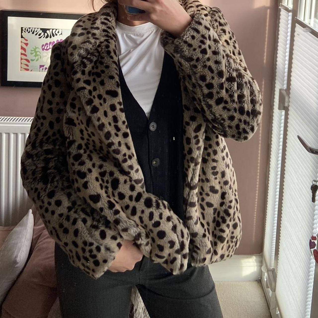 Most stunning French connection leopard print fur... - Depop