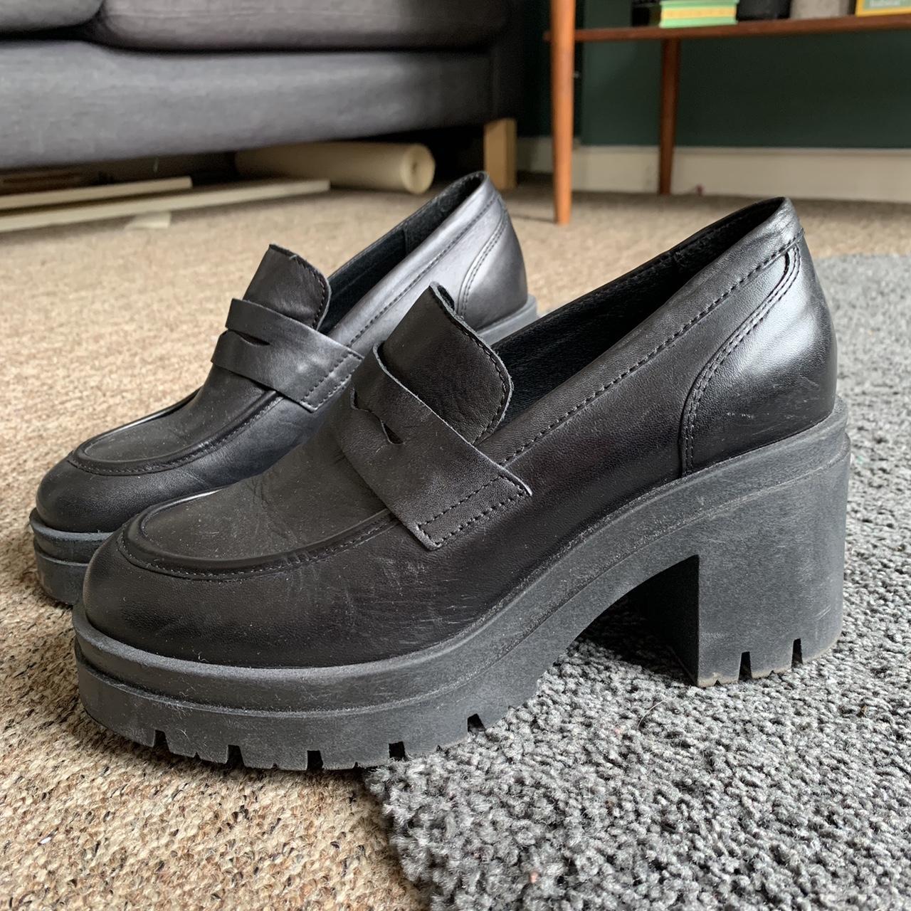 Dune Women's Black Loafers Depop