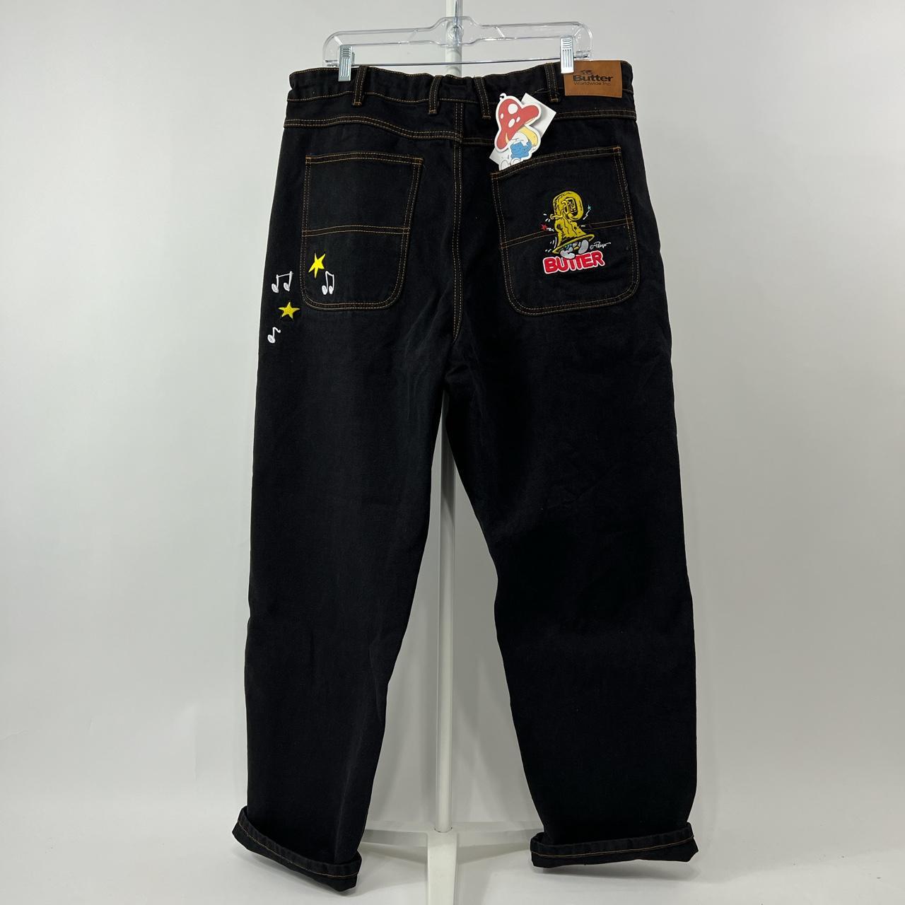 Butter good x smurfs harmony denim pants Washed... Depop