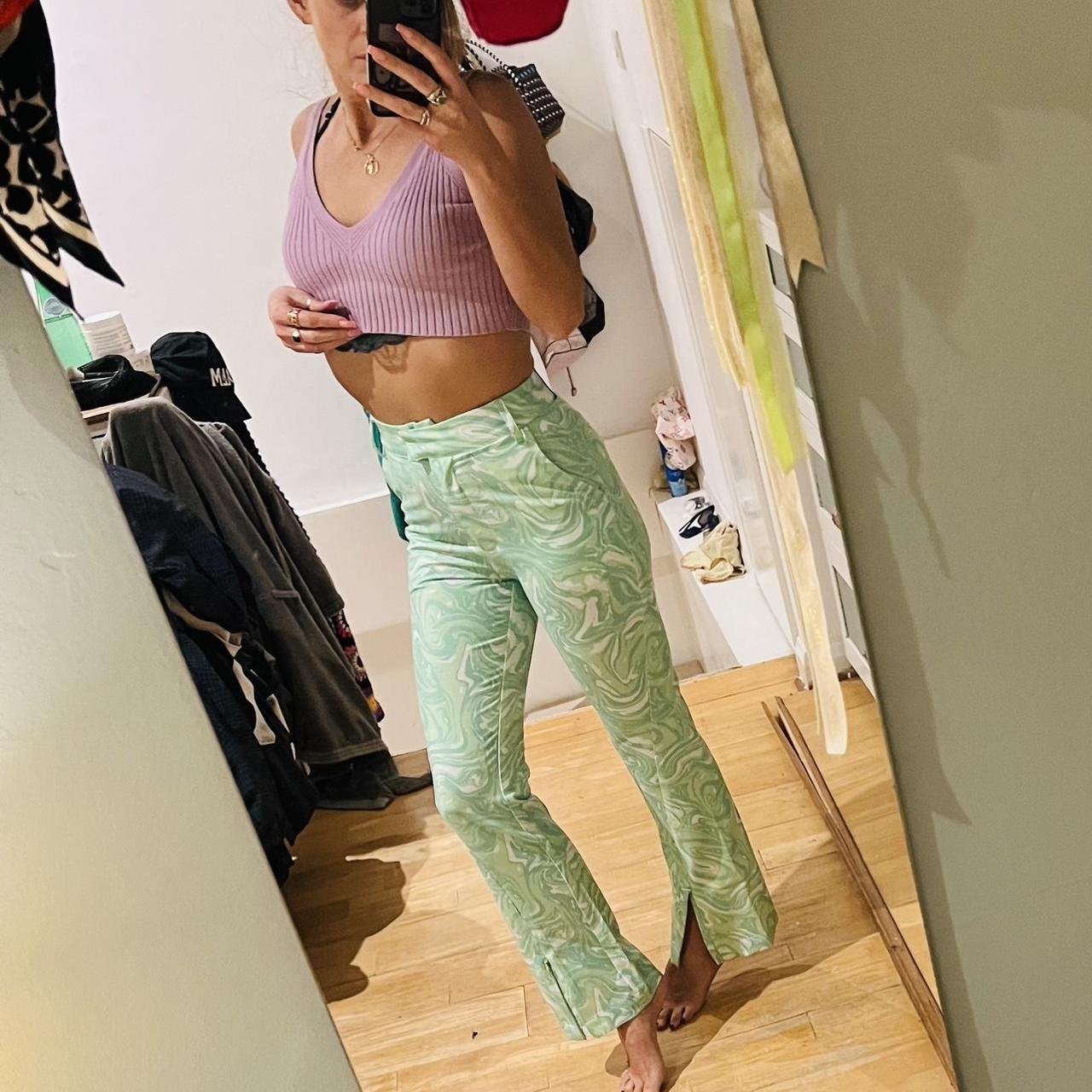 House of Sunny Women's Green Trousers | Depop