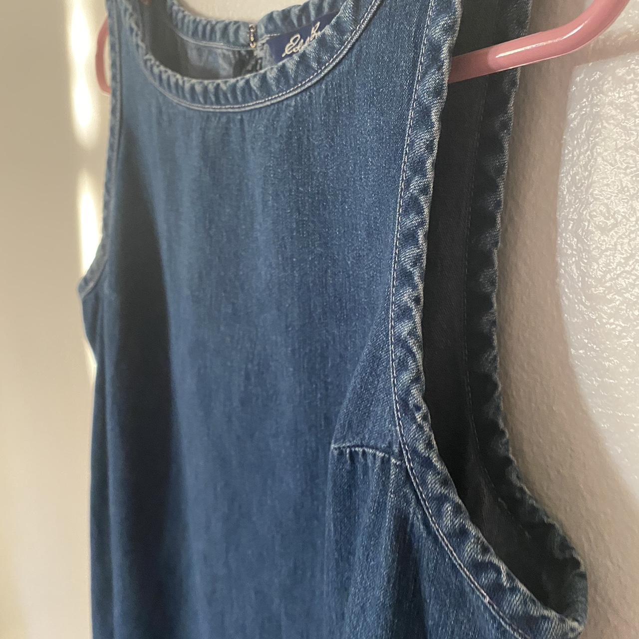 Super cute vintage Eddie Bauer denim shirt dress in... - Depop
