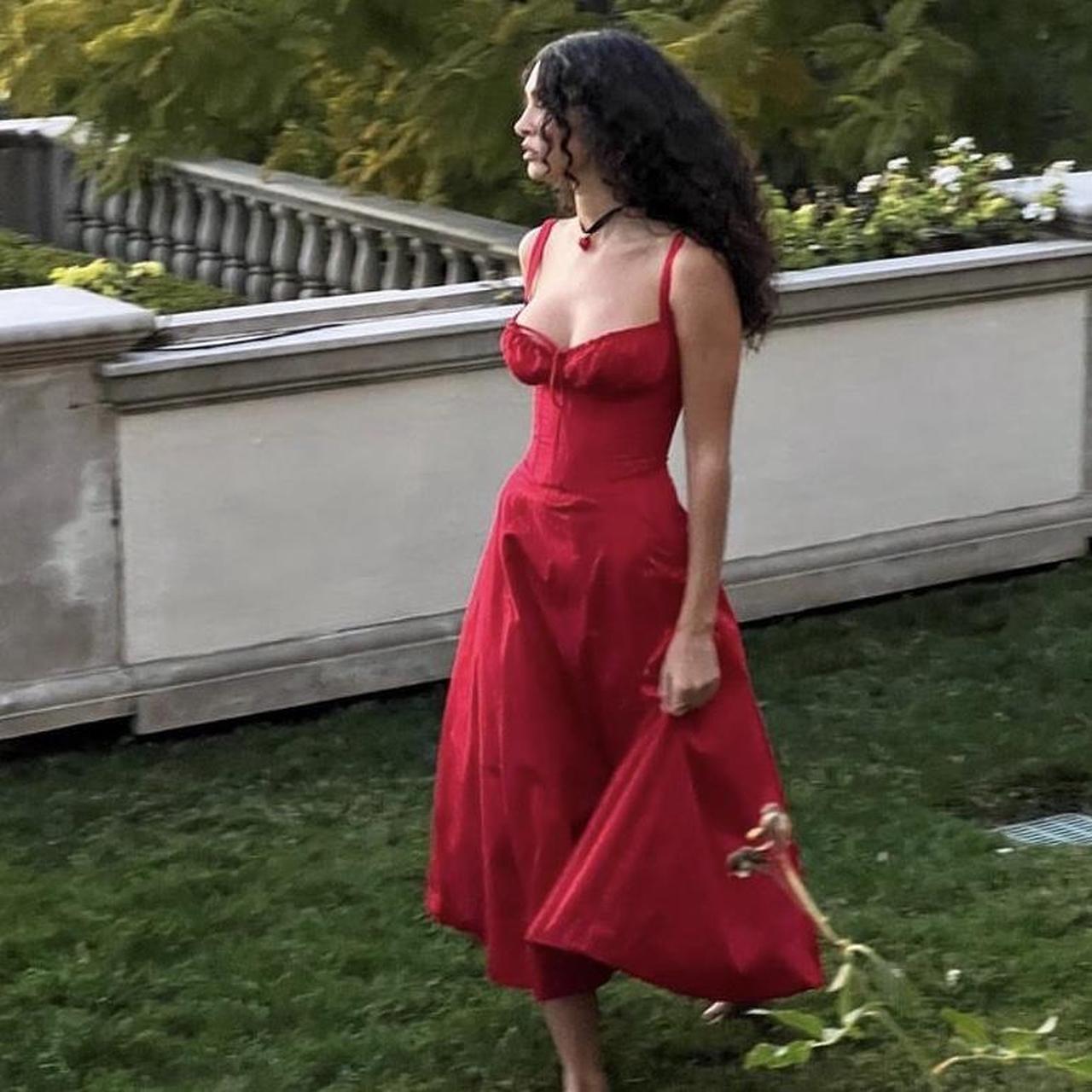 House of CB “Carmen” dress. Worn once on Valentine’s... Depop