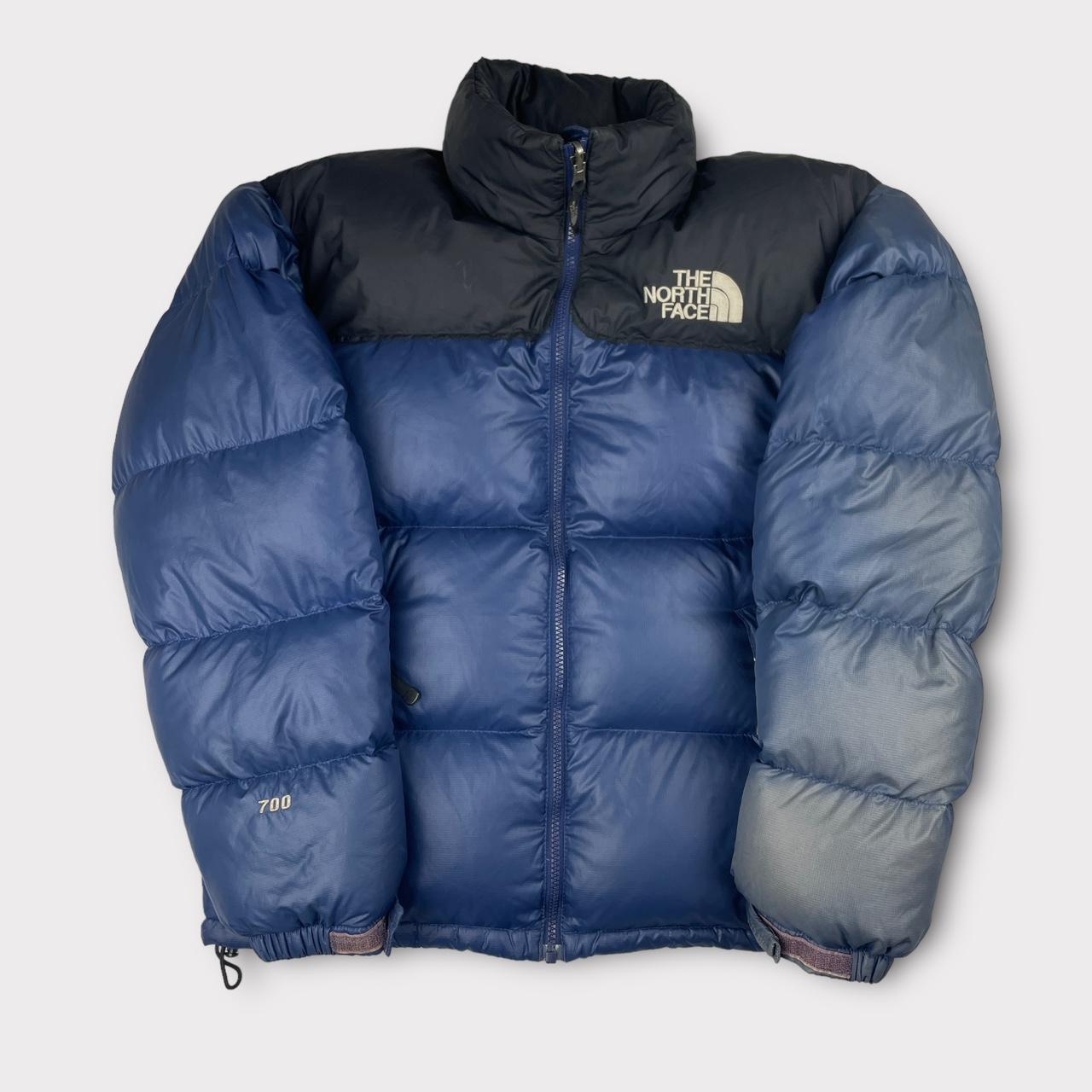 The North Face Navy Blue Nuptse Puffer Jacket 700... - Depop