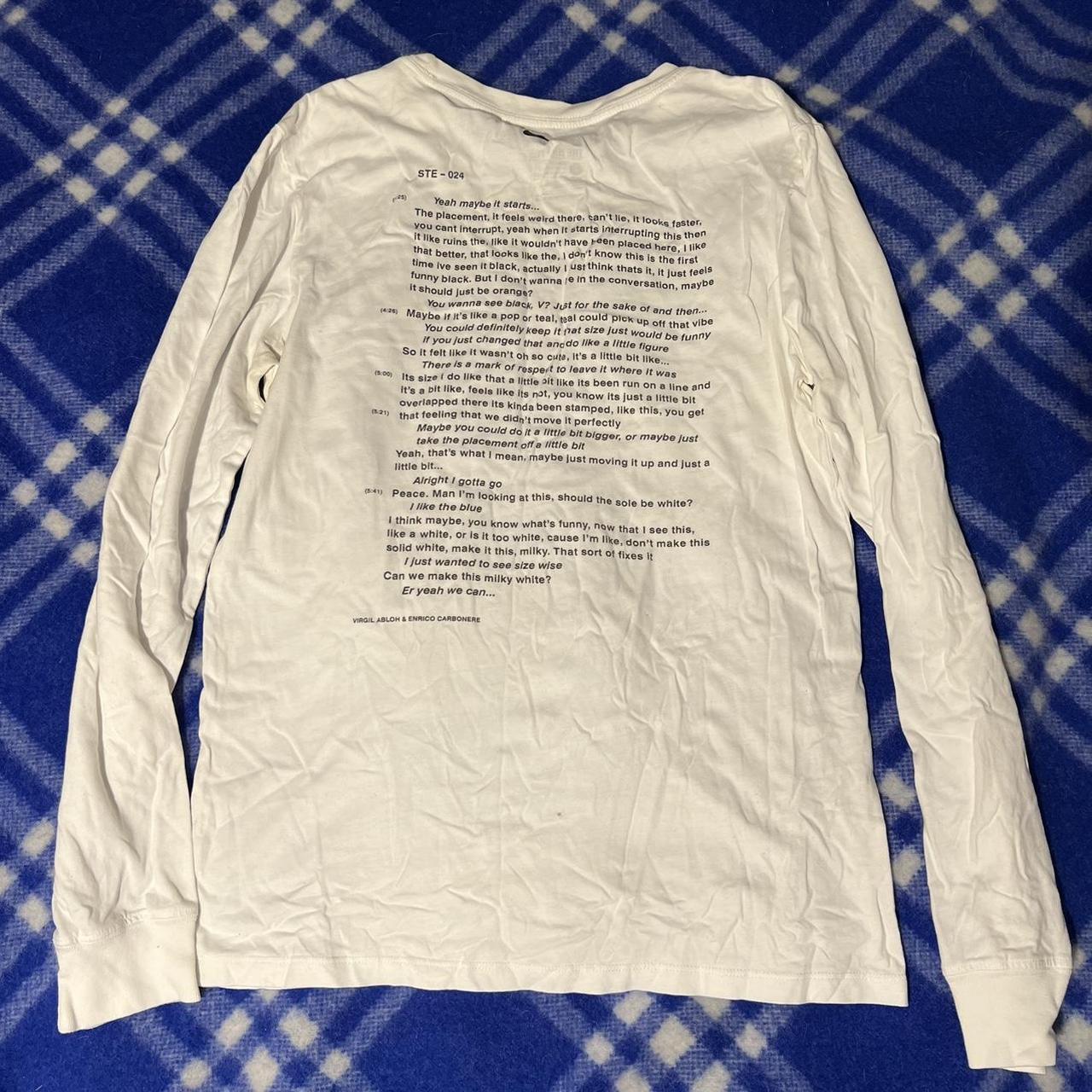 Nike X Off-White Virgil Abloh Long sleeve tshirt