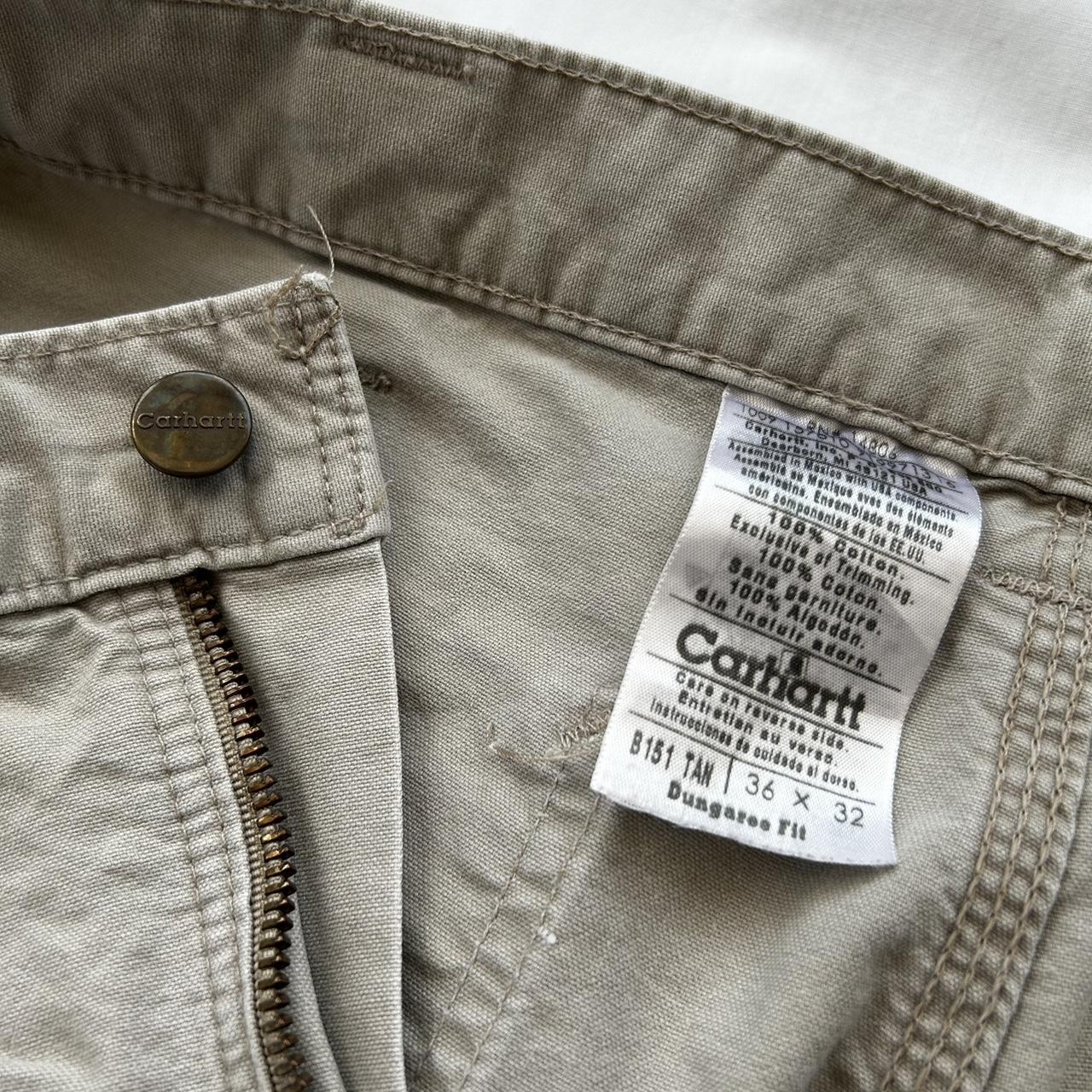 Vintage Carhartt carpenter jeans Tan / Cream... - Depop