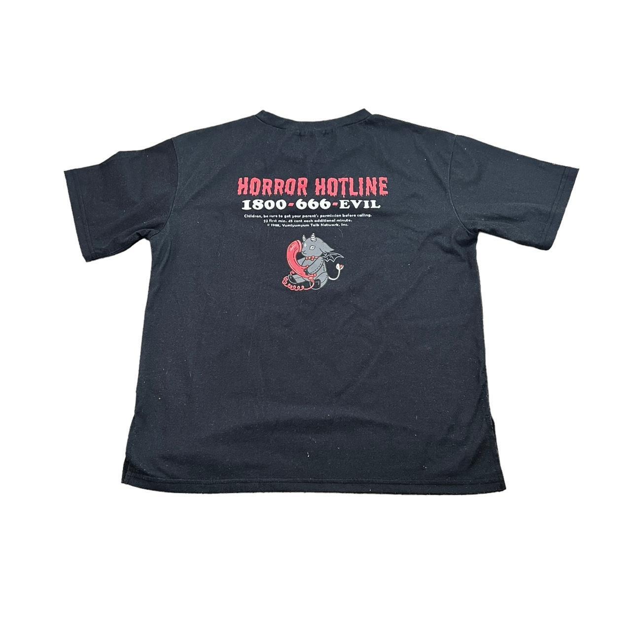 AC/DC Rag Horror Hotline Goth Graphic Tee One Size... - Depop