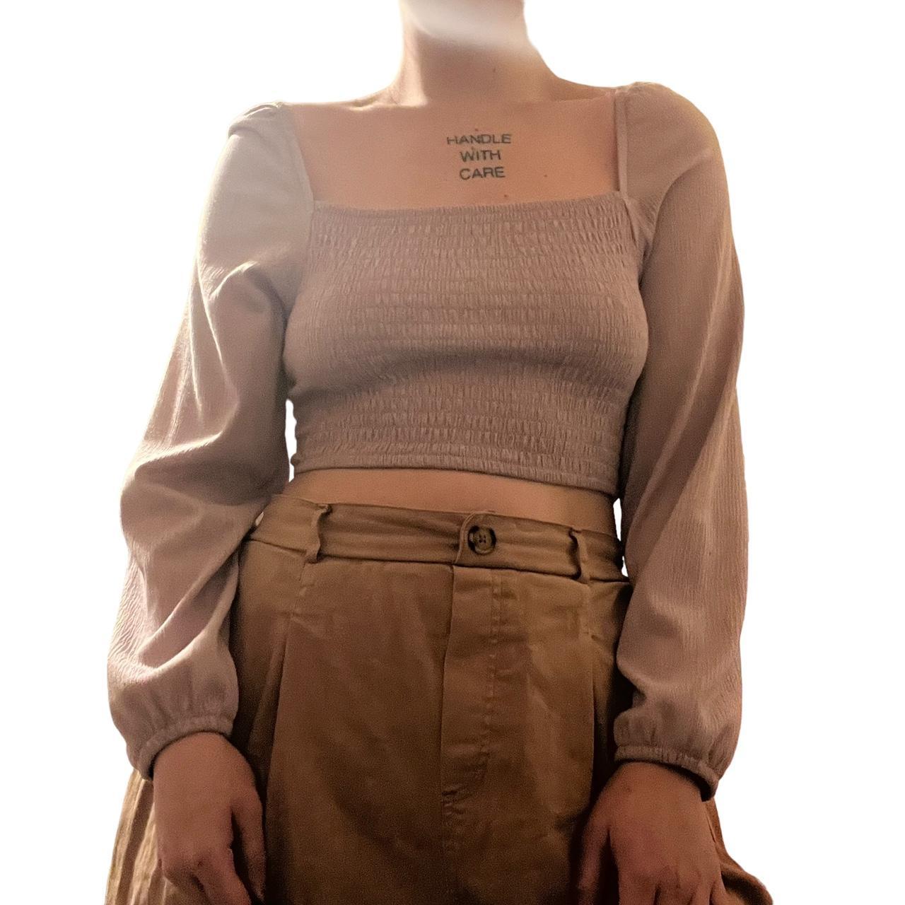 Lilac Ribbed Long Sleeve Crop Top Size Small Depop Lilac Ribbed Long Sleeve Crop Top Size Small Depop