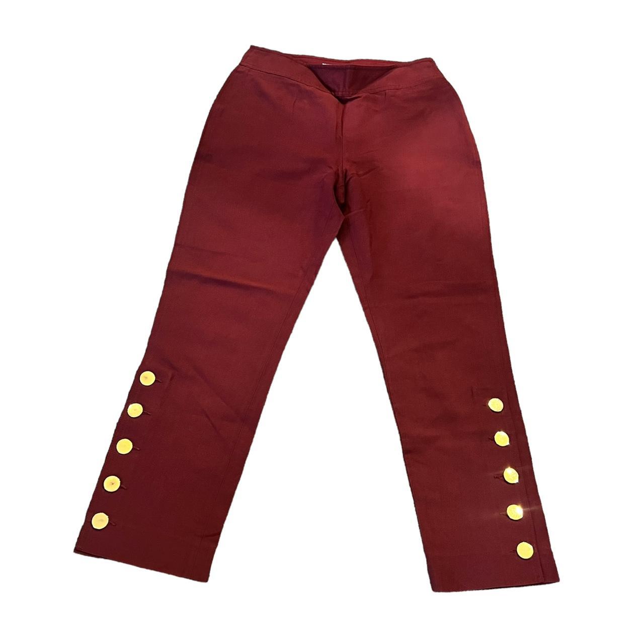 Red moschino-trousers - Depop