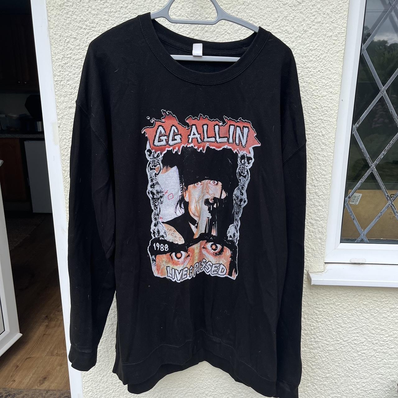 GG ALLIN LIVE AND P**SED SWEAT SHIRT BIG XXL Depop