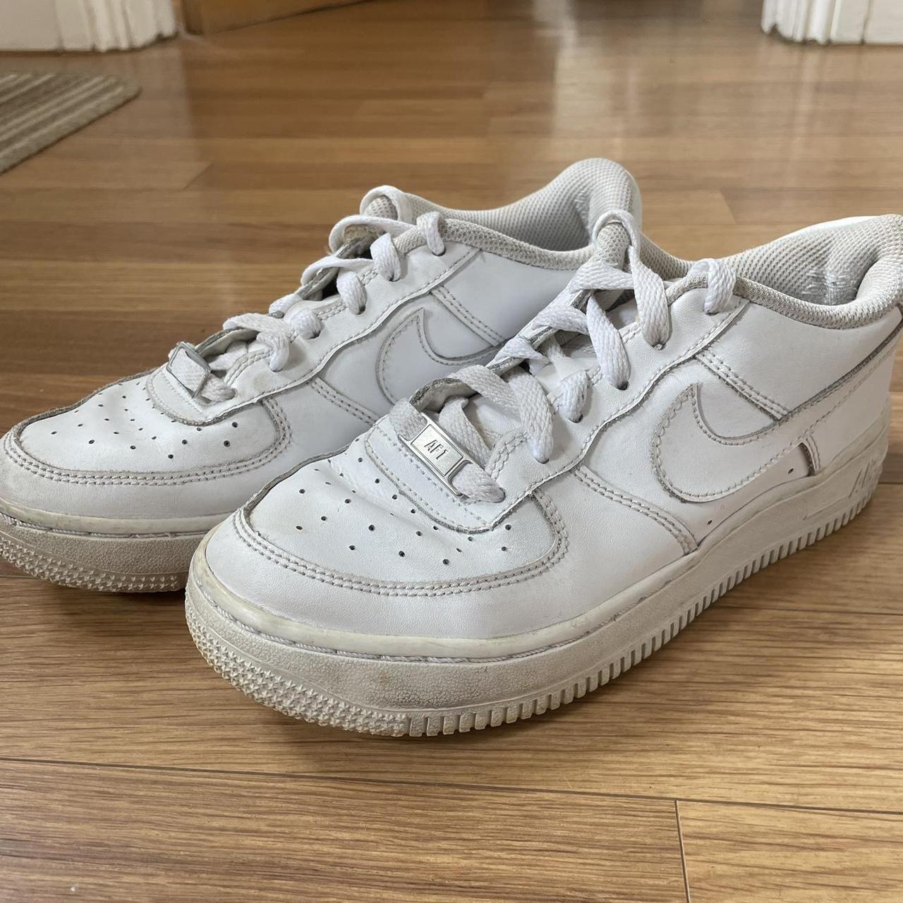 Nike Air Force 1 White Size 5. Worn but in good... - Depop