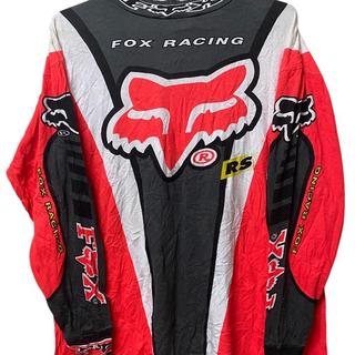 ジャケット・アウター FOXRACING Logo Embroidery Jersey Blouson Vintage 90s Y2K Fox Racing DMX Jersey Motorcycle M Ruff