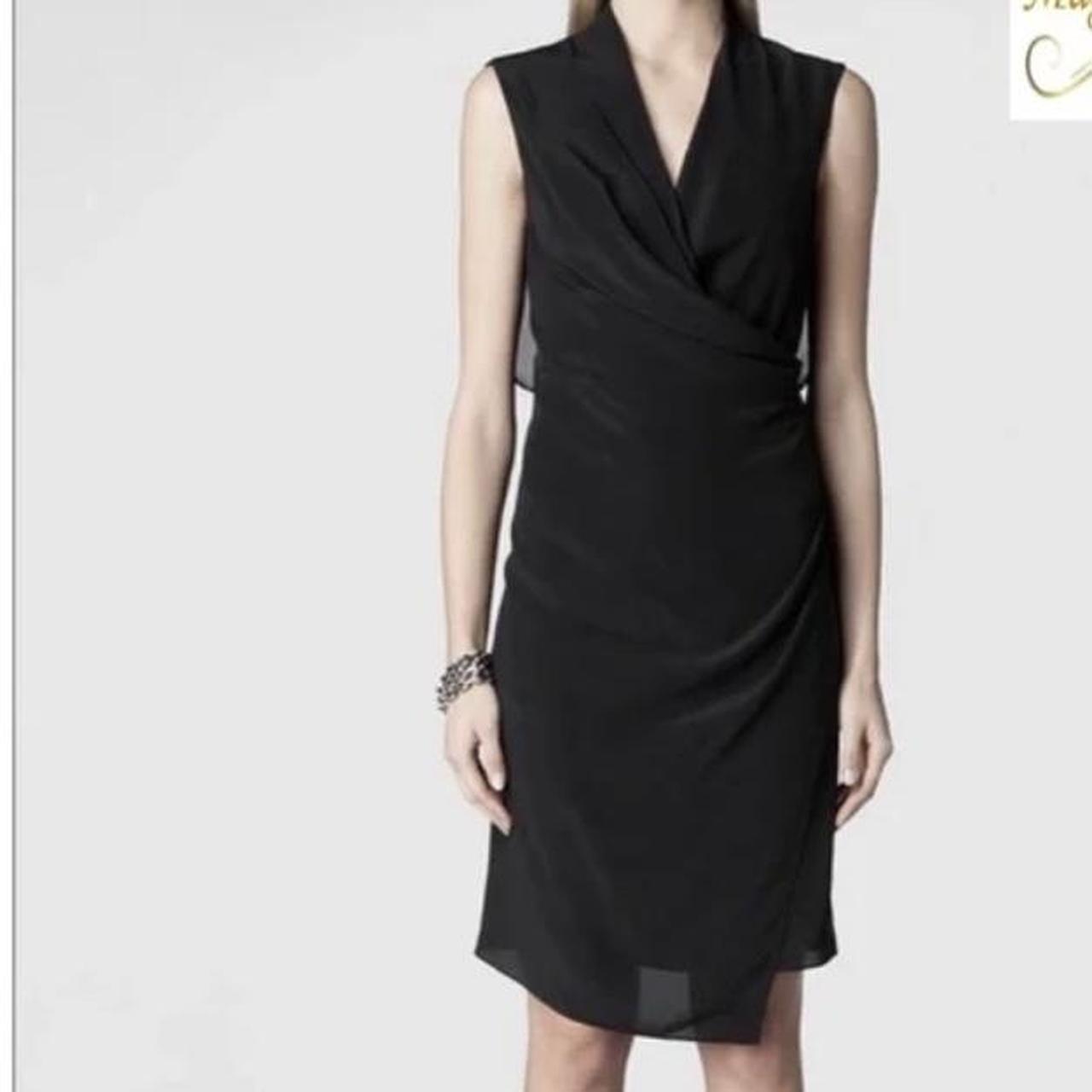 All saints black wrap dress hotsell