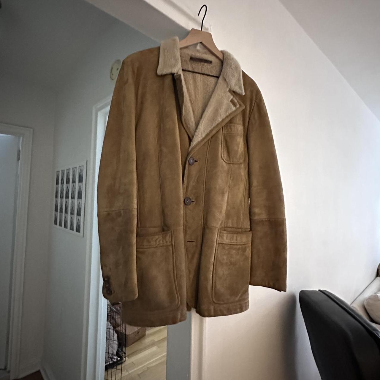 VINTAGE FERRAGAMO SUEDE FUR LINED JACKET...