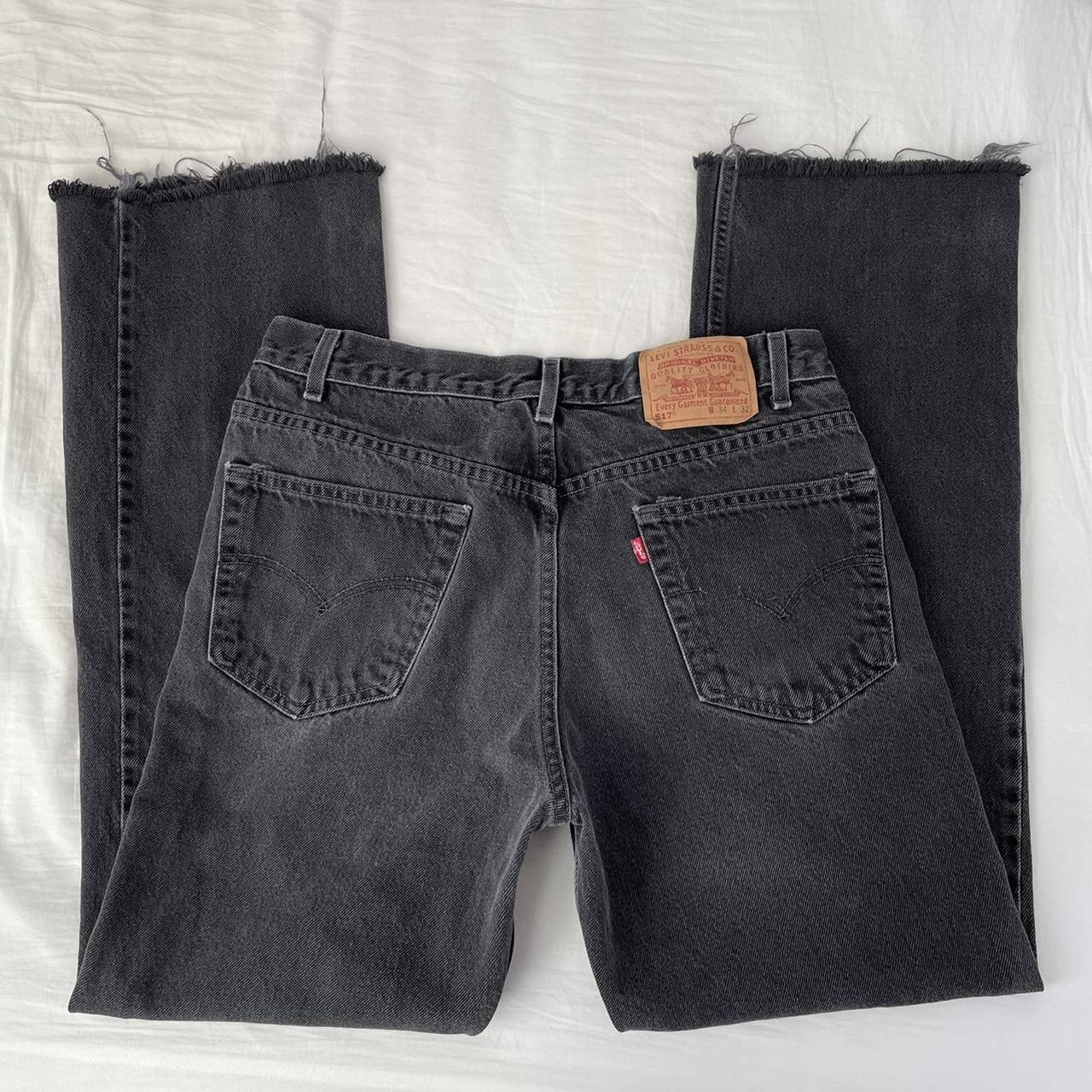 Vintage Faded Black Levi’s 517 Bootcut... - Depop