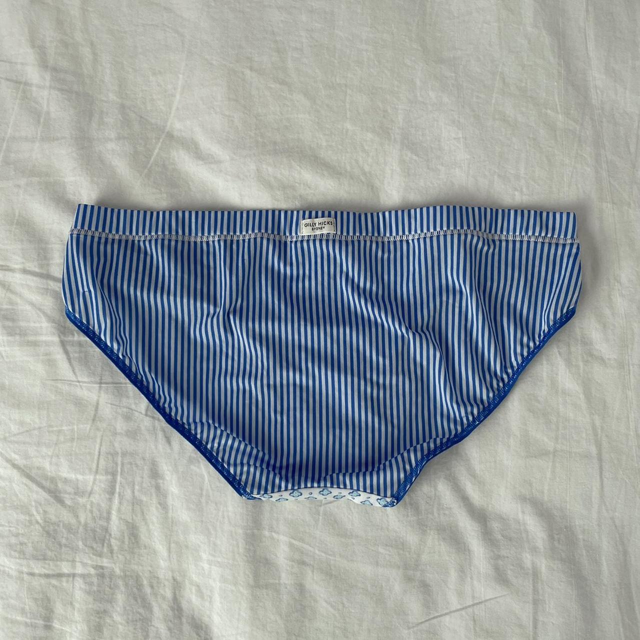 gilly hicks down undies blue and white striped