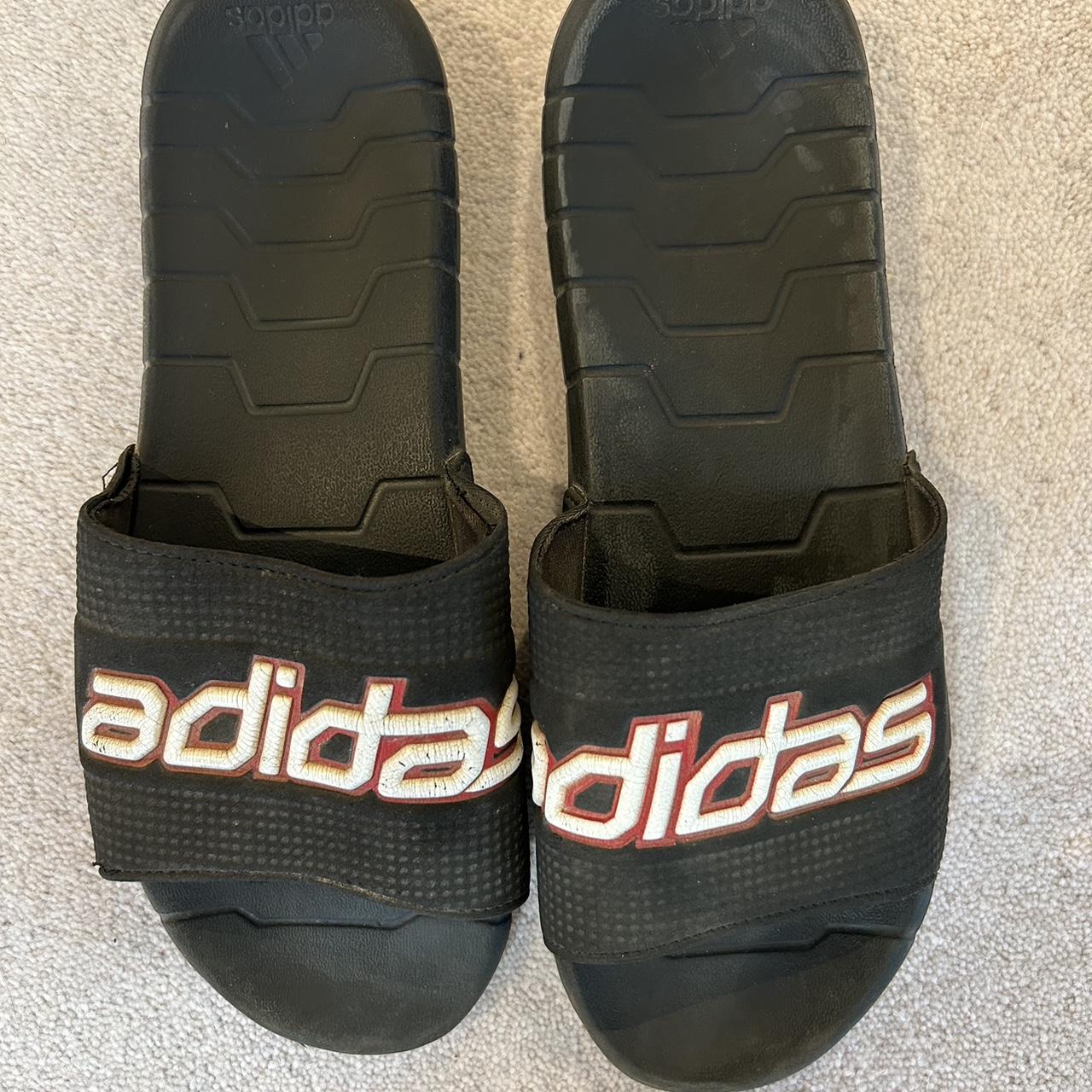 mens black adidas sliders