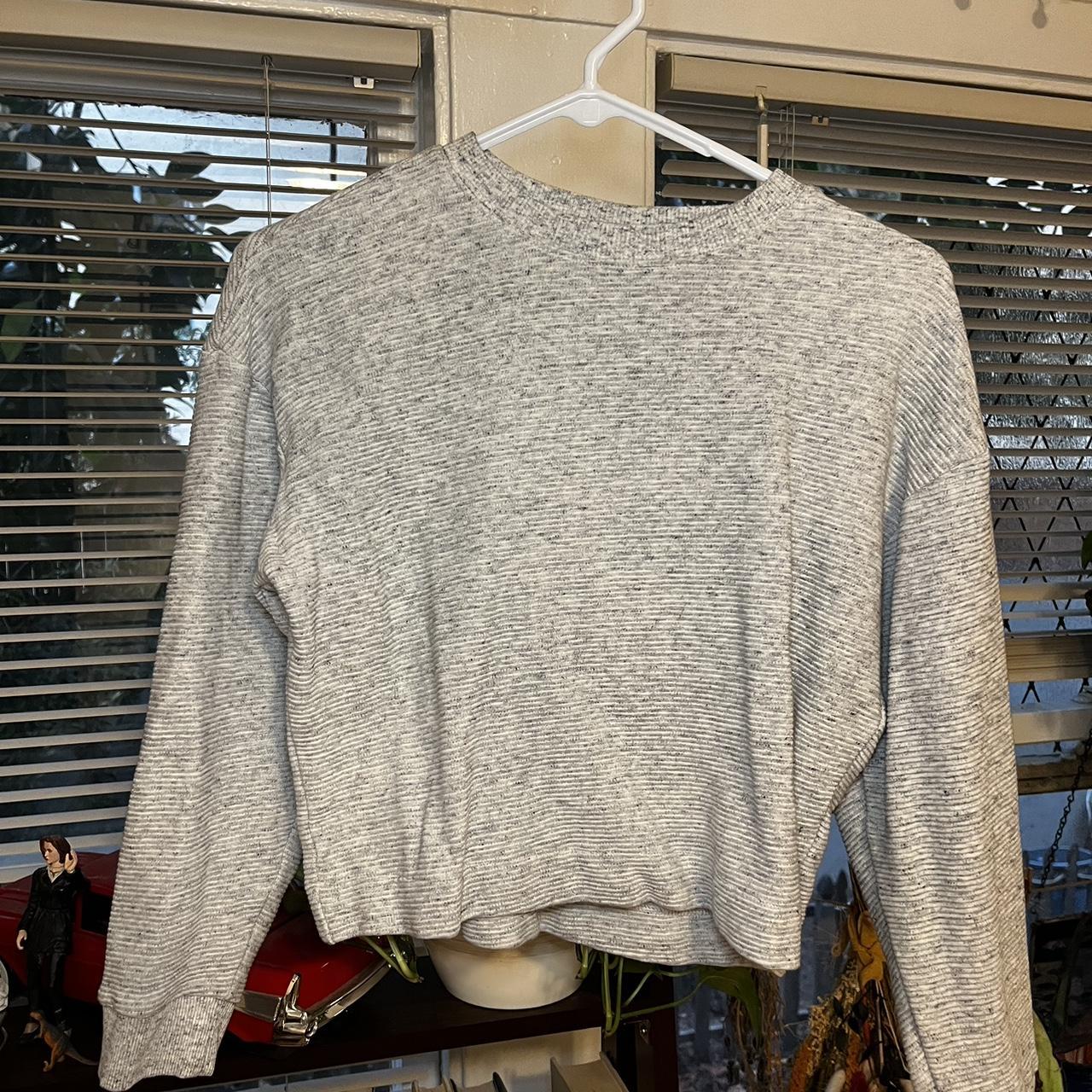 Frank and Oak light grey crew neck sweater slightly... - Depop