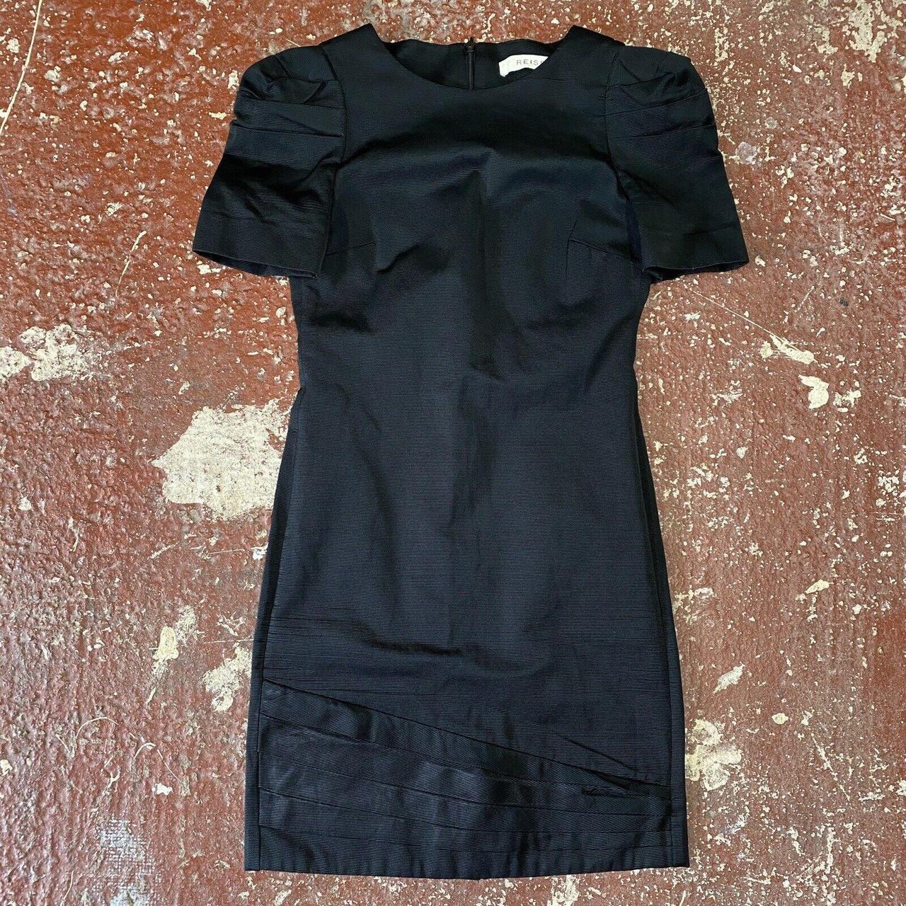 Reiss Black Short Sleeve Pencil Dress Size 4... - Depop