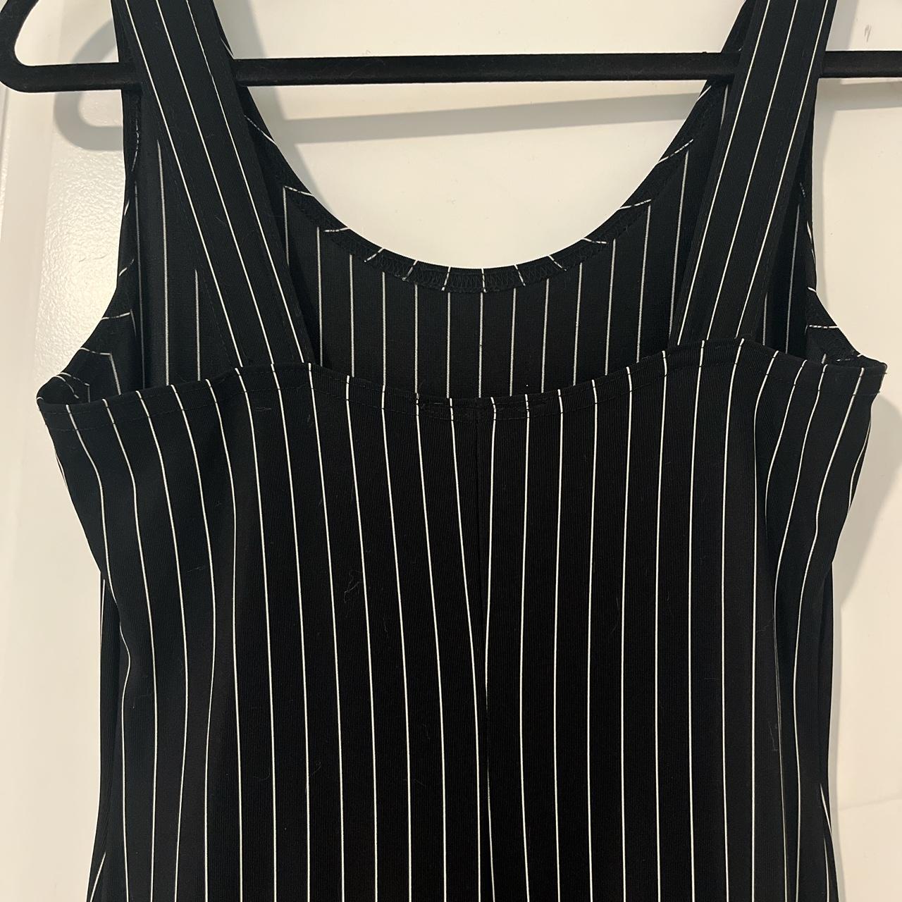 Newport Women's Black and White Dress | Depop