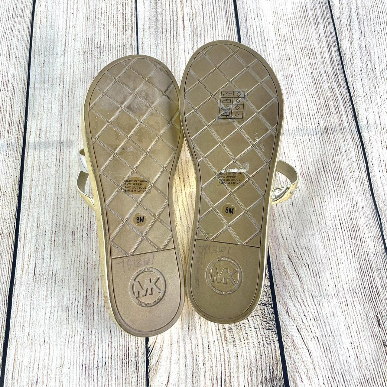 Michael kors keiko hot sale metallic slide