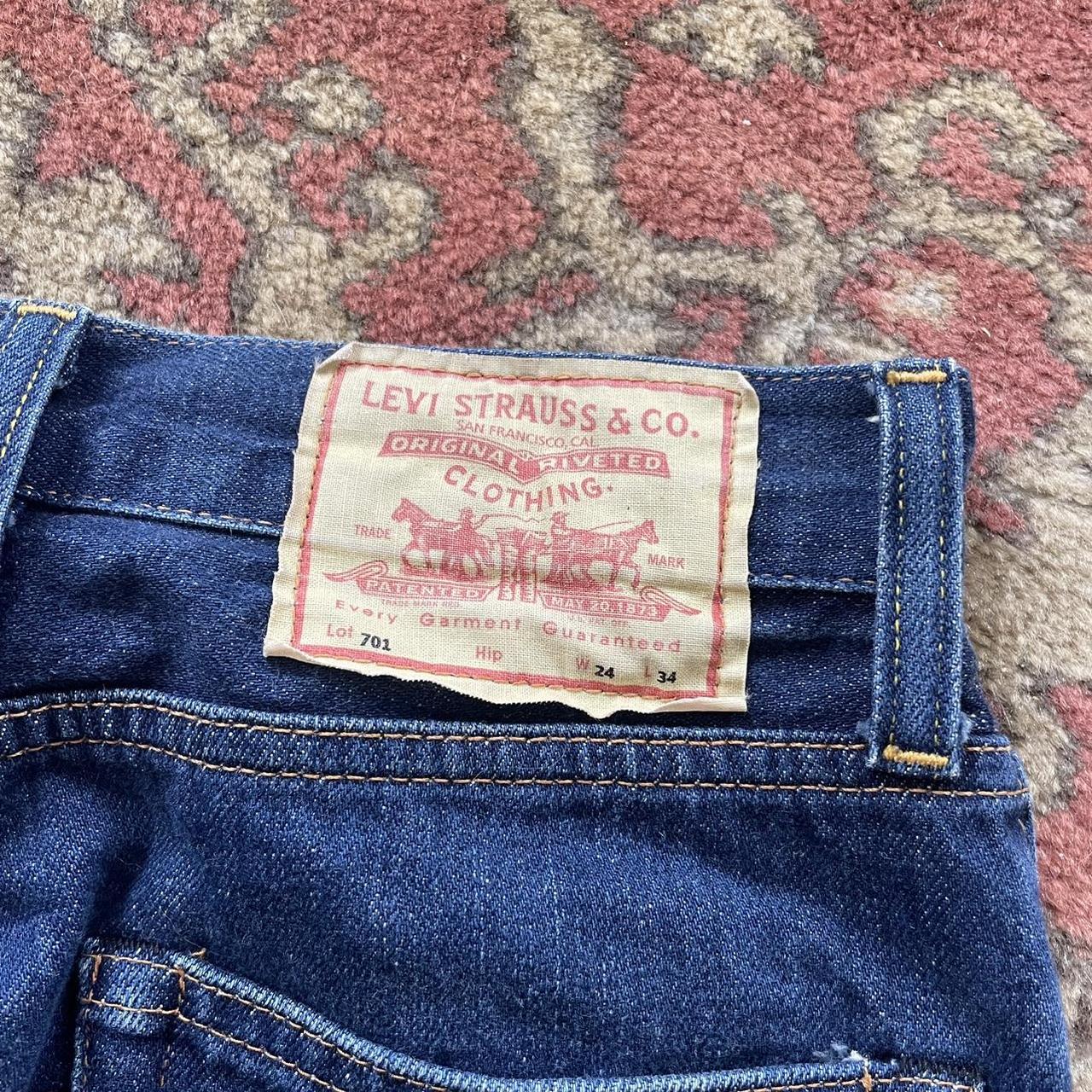 Levis repro 1950’s 701 selvedge jeans Fits 24... - Depop
