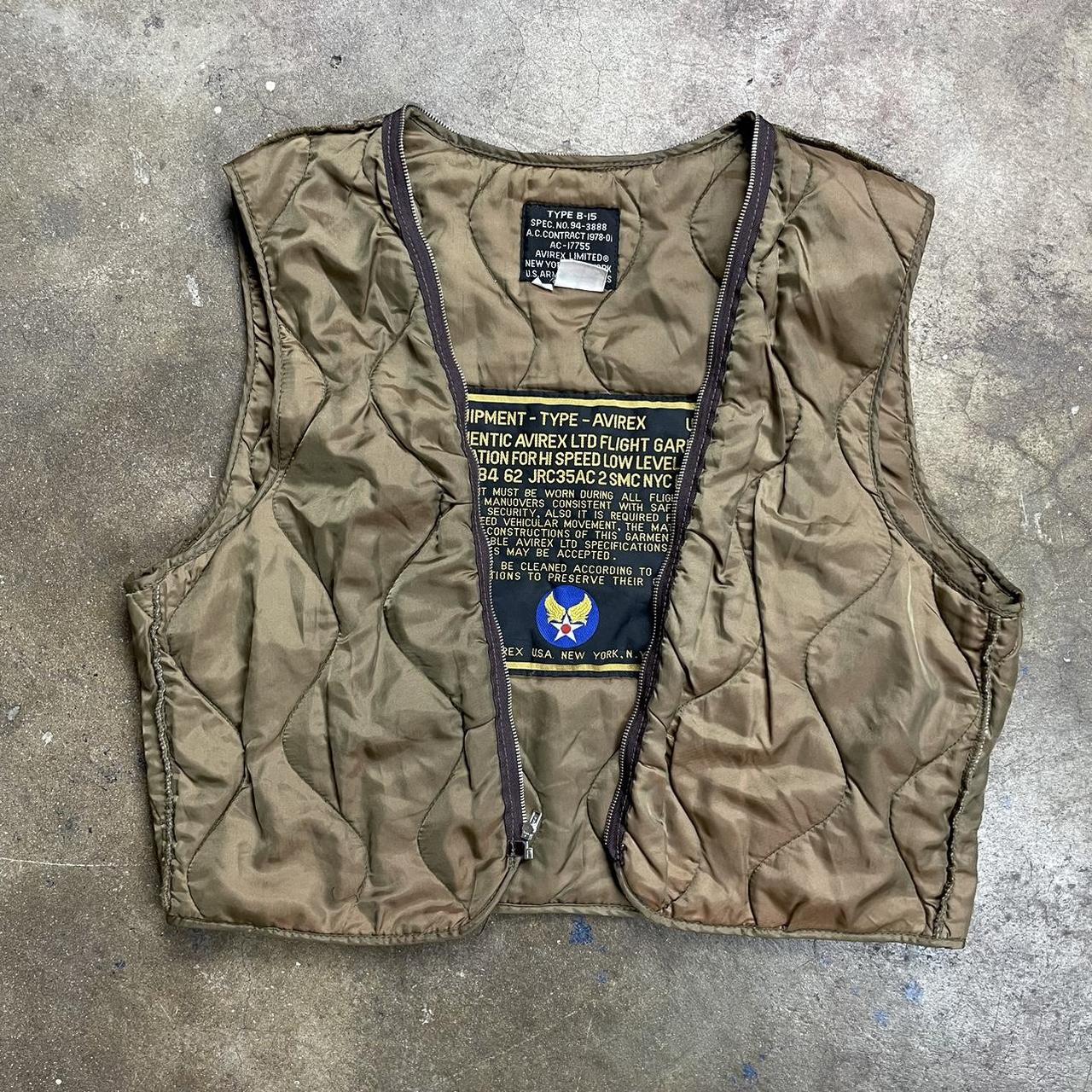 Avirex b-15 jacket liner vest Medium Small... - Depop