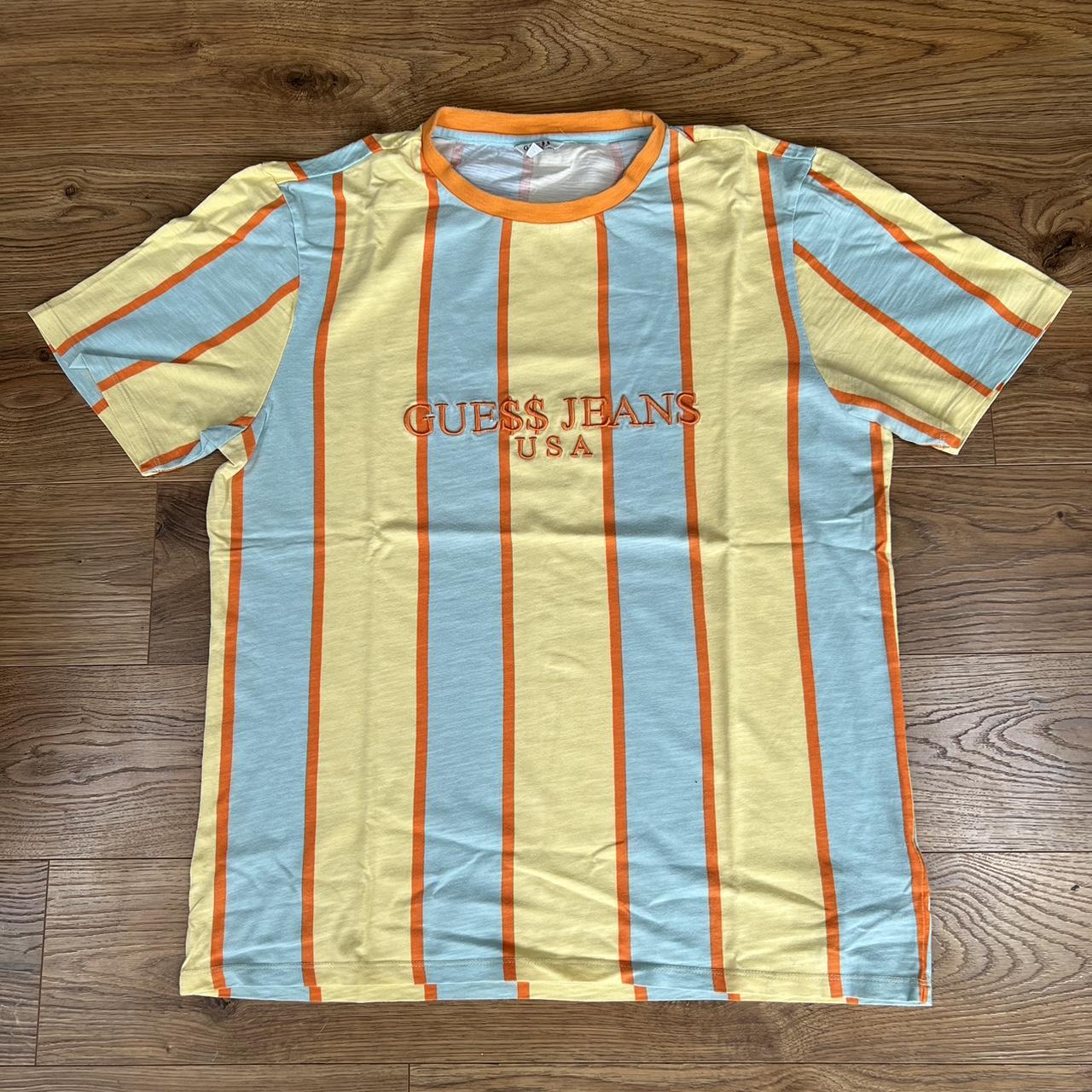 Guess X ASAP Rocky T-shirt Yellow, blue and Depop - Main Image