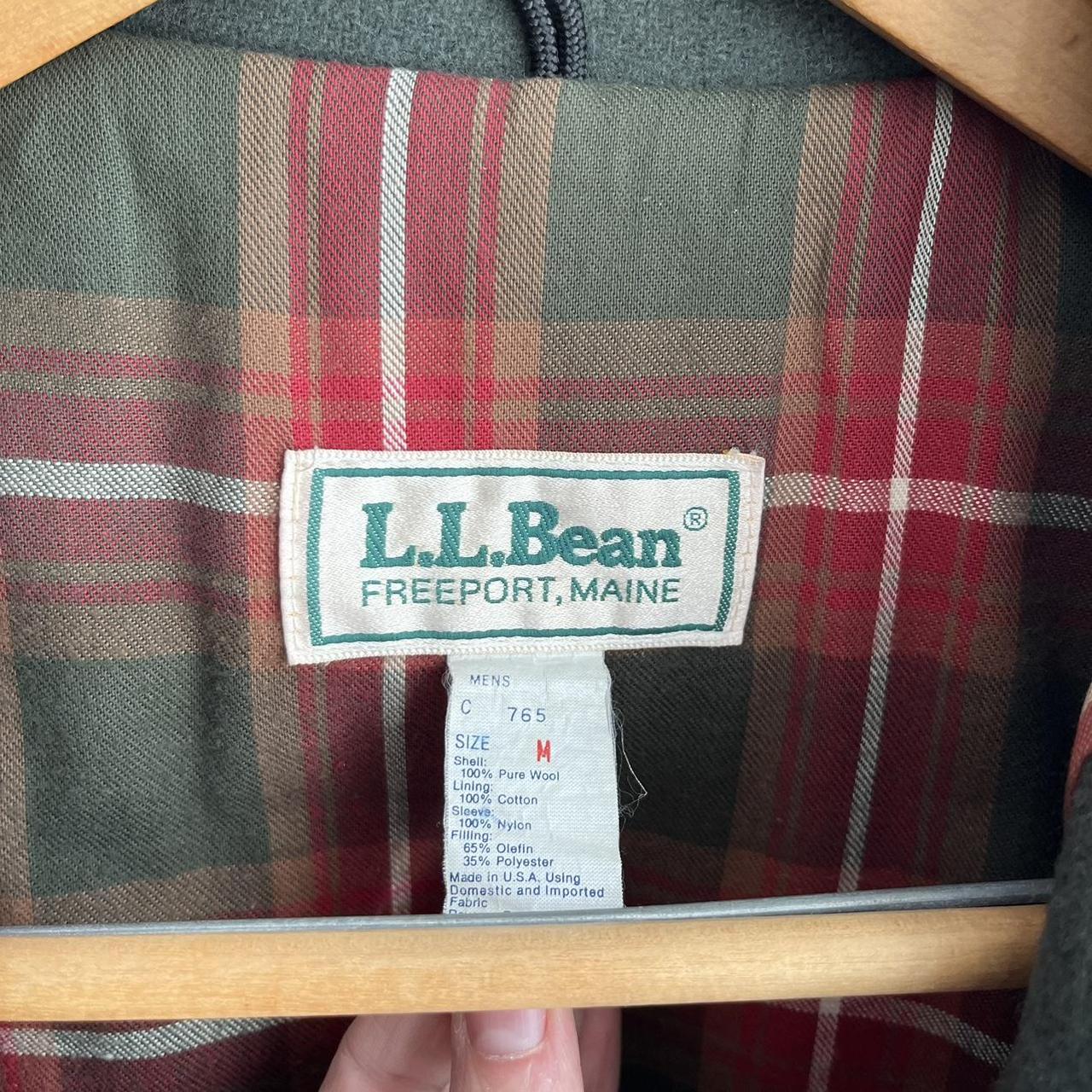 Vintage 80s Bean Wool Coat Bomber Plaid