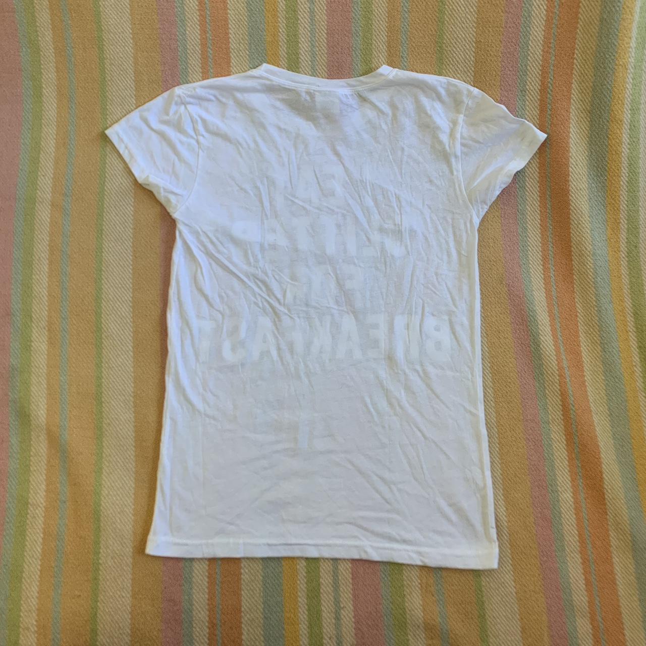 Women's Gold and White T-shirt | Depop