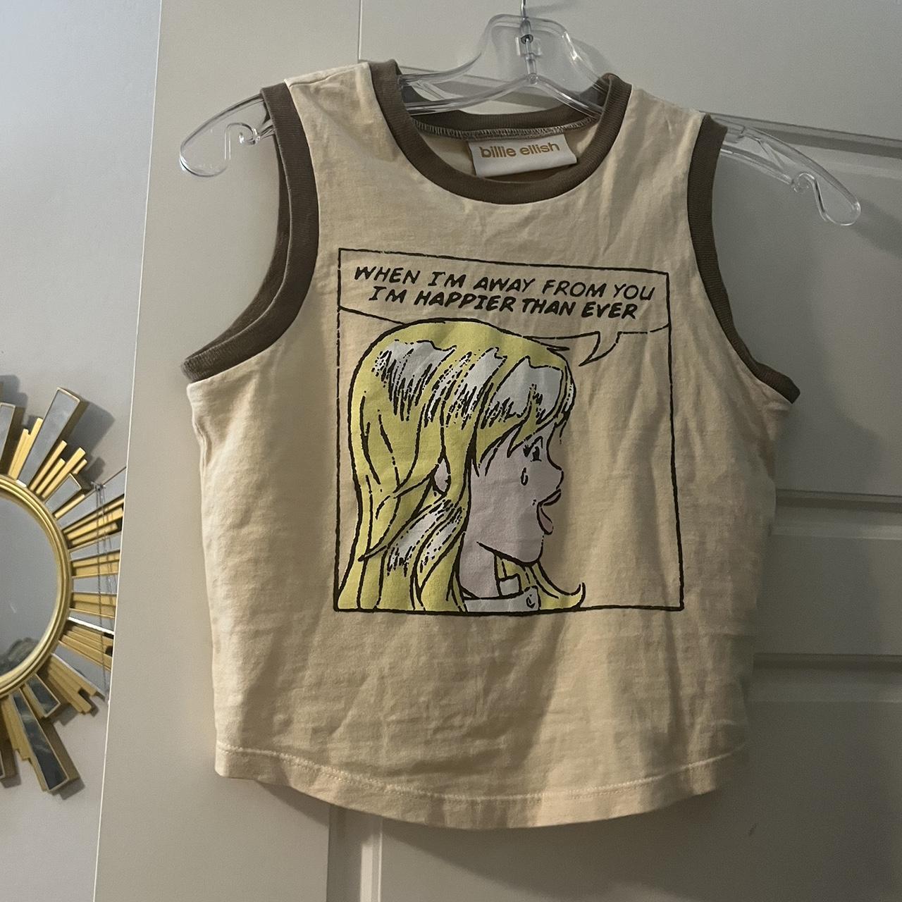 Billie Eilish Get Away From Me ringer tank Depop