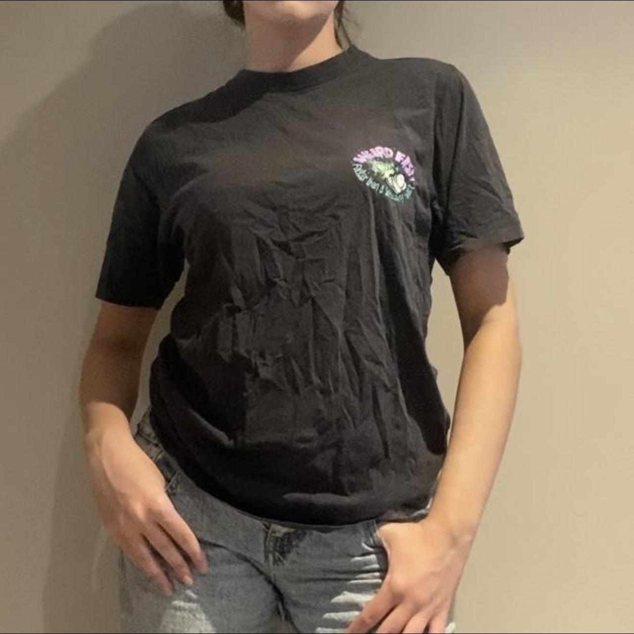 Oversized black ‘weird fish’ t shirt with small... Depop