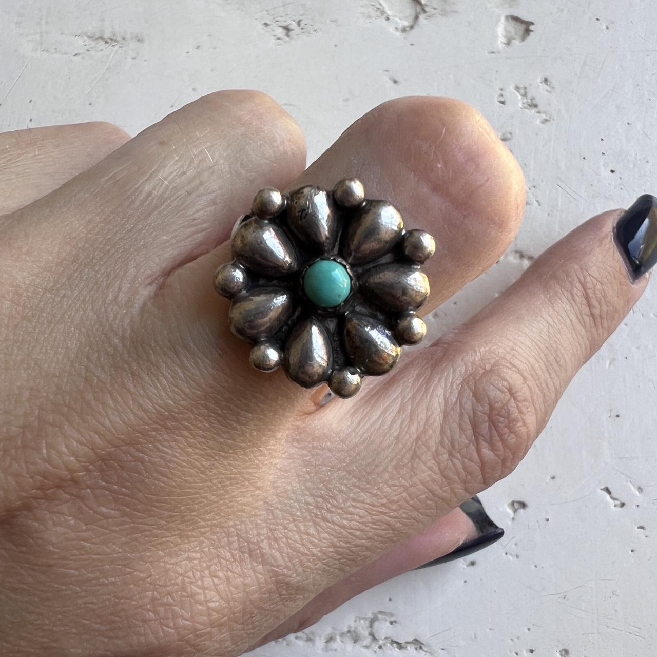 Native Women's Ring - Silver/Multi – Signed Navaj… - image 1