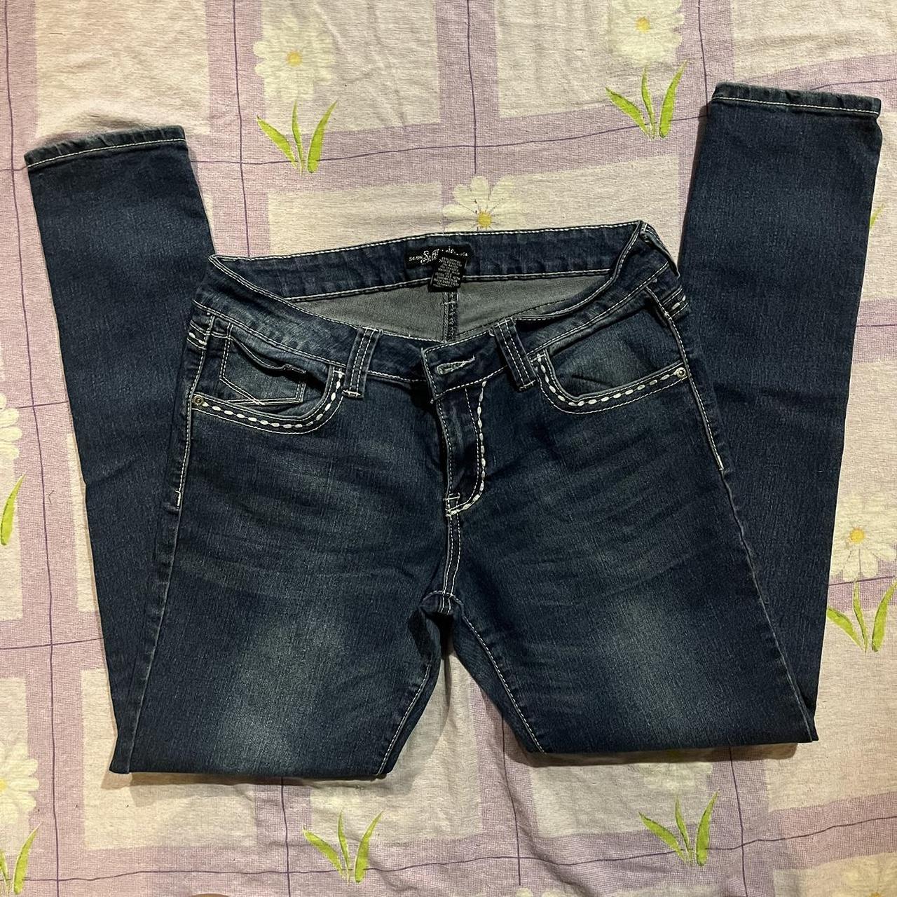 cutest southpole skinny jeans! labeled as a size 11,... - Depop