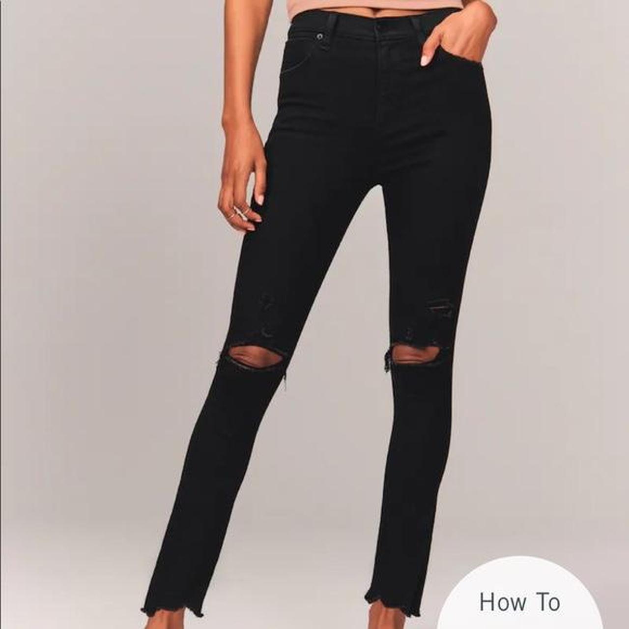 Women's Ultra High-Rise Black Super Skinny Jeans, Women's